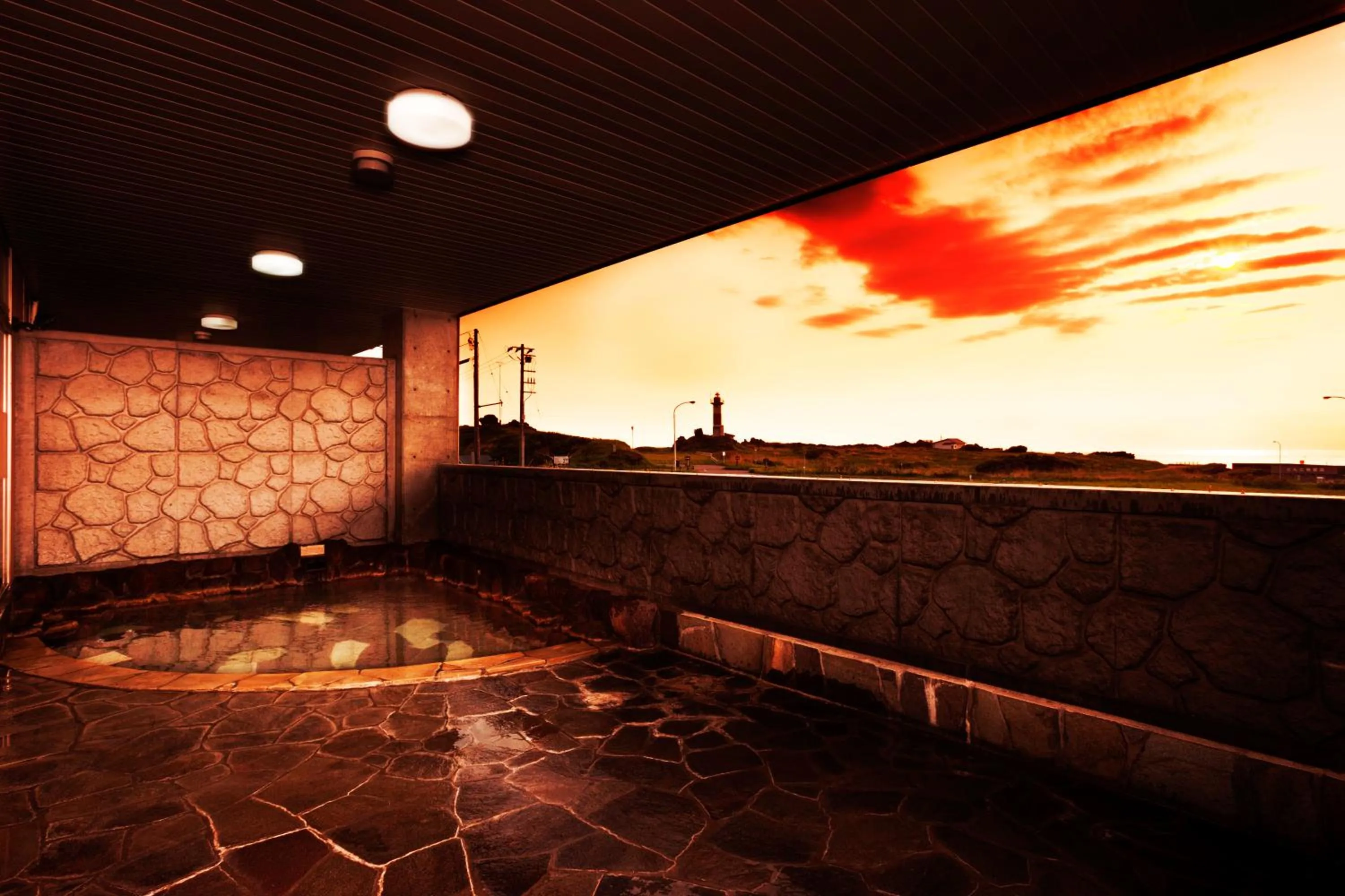 Open Air Bath in Island Inn Rishiri