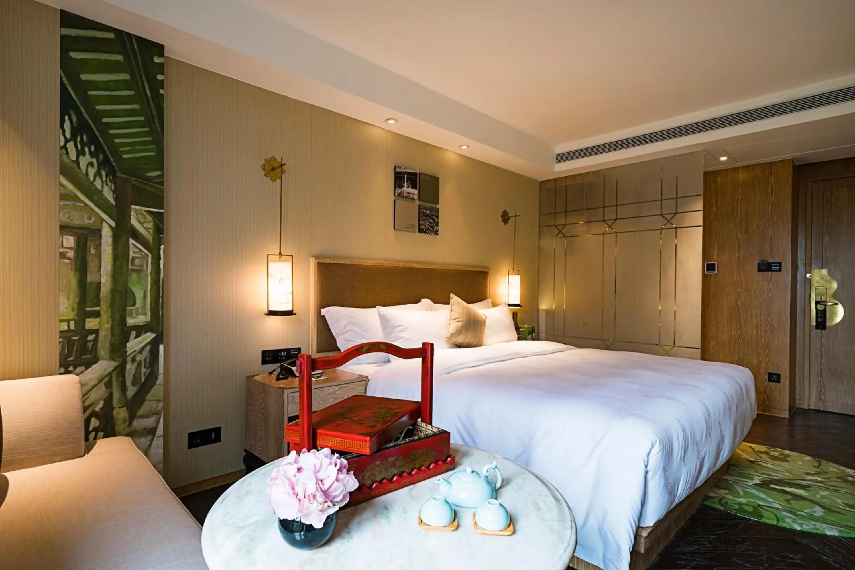 Bed in 广州岭南五号酒店 LN Hotel Five