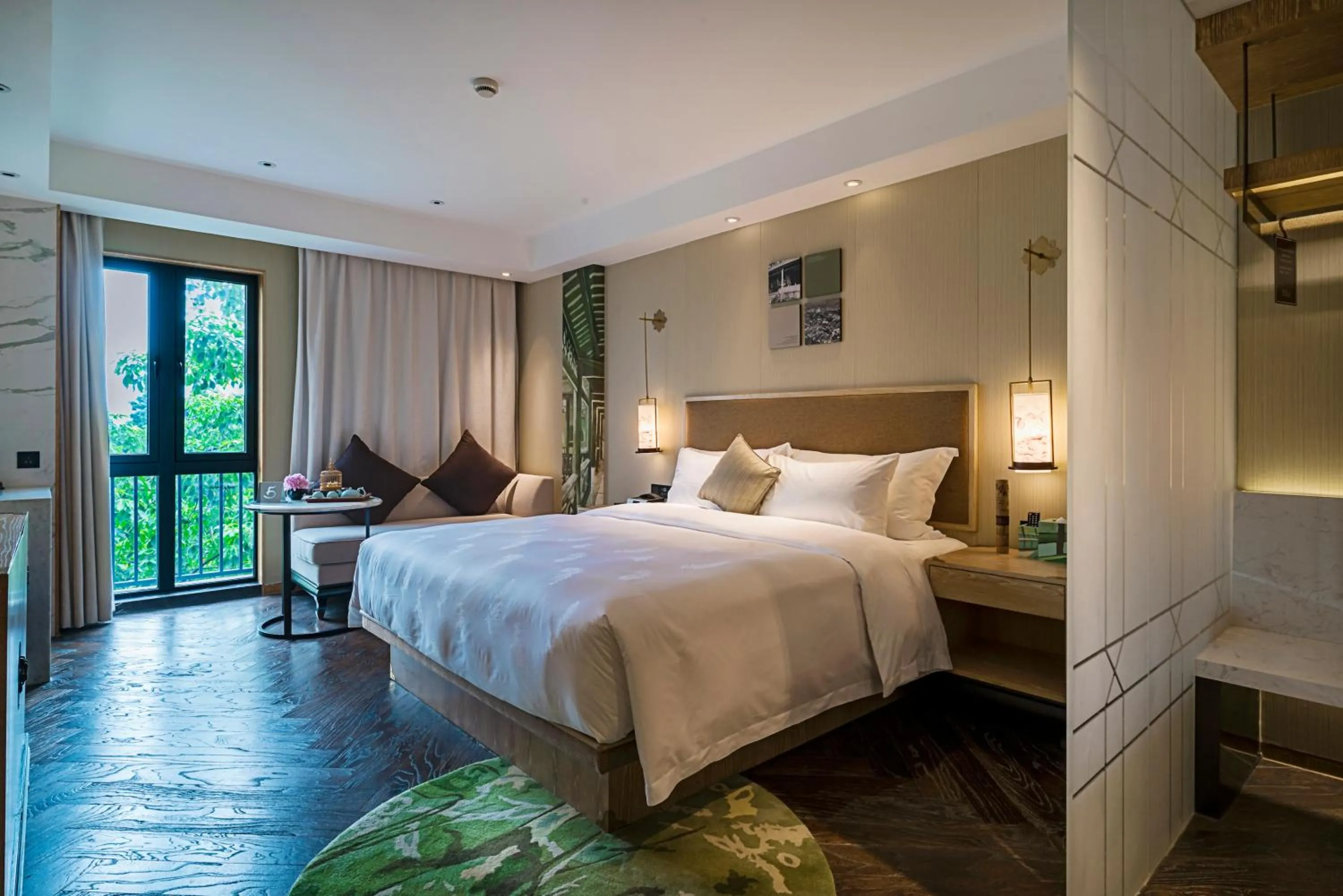 Bed in 广州岭南五号酒店 LN Hotel Five