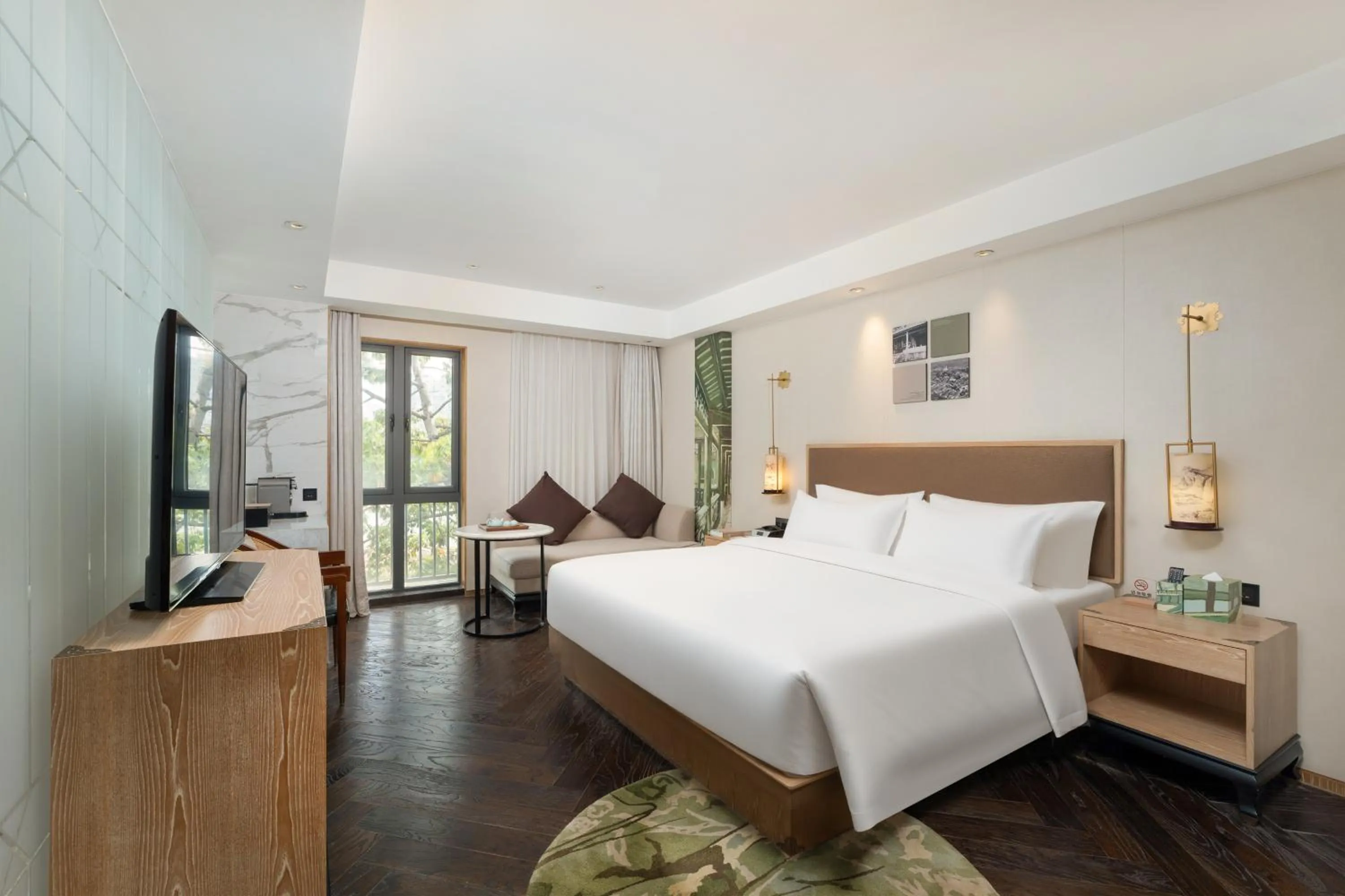 Bed in 广州岭南五号酒店 LN Hotel Five