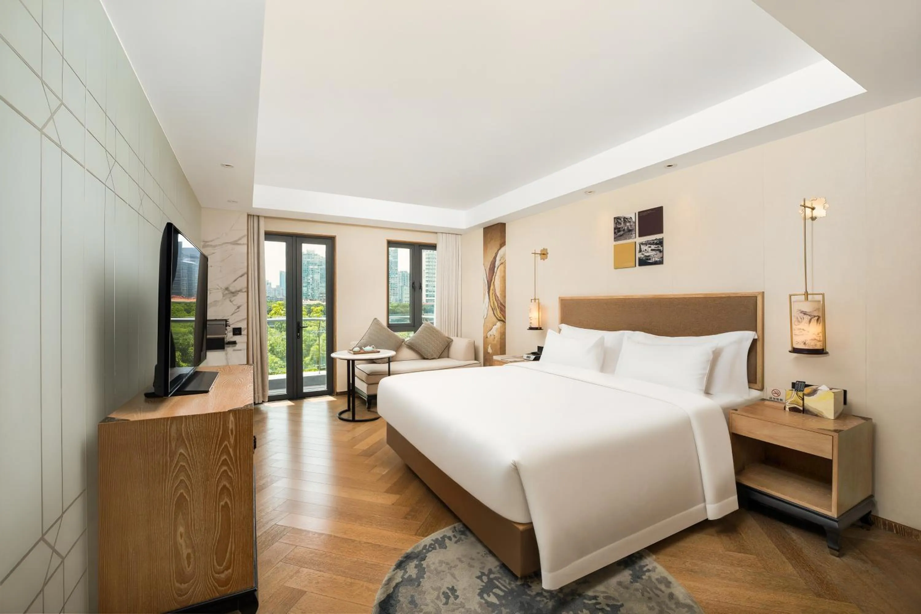 Bed in 广州岭南五号酒店 LN Hotel Five