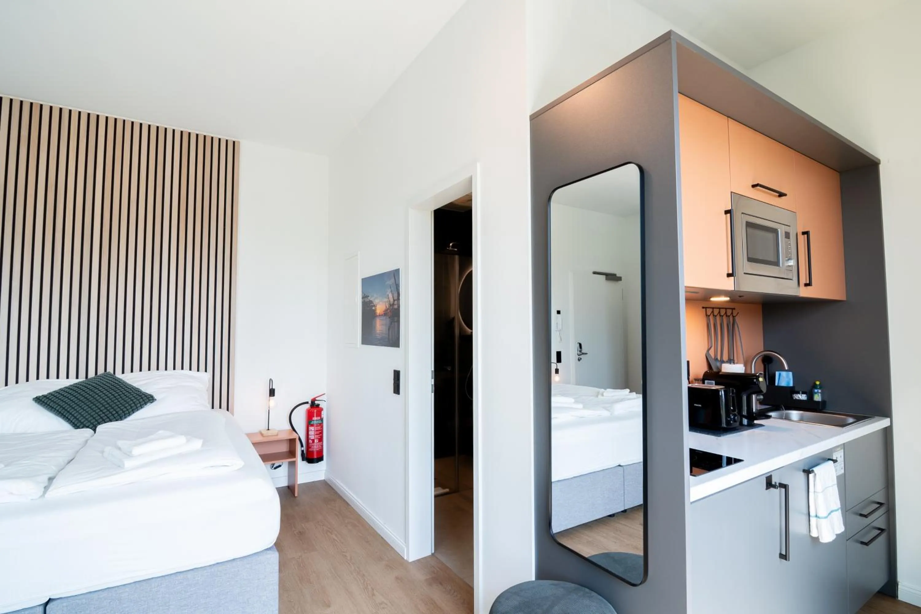 Bed in Homaris Apartments Winterhude