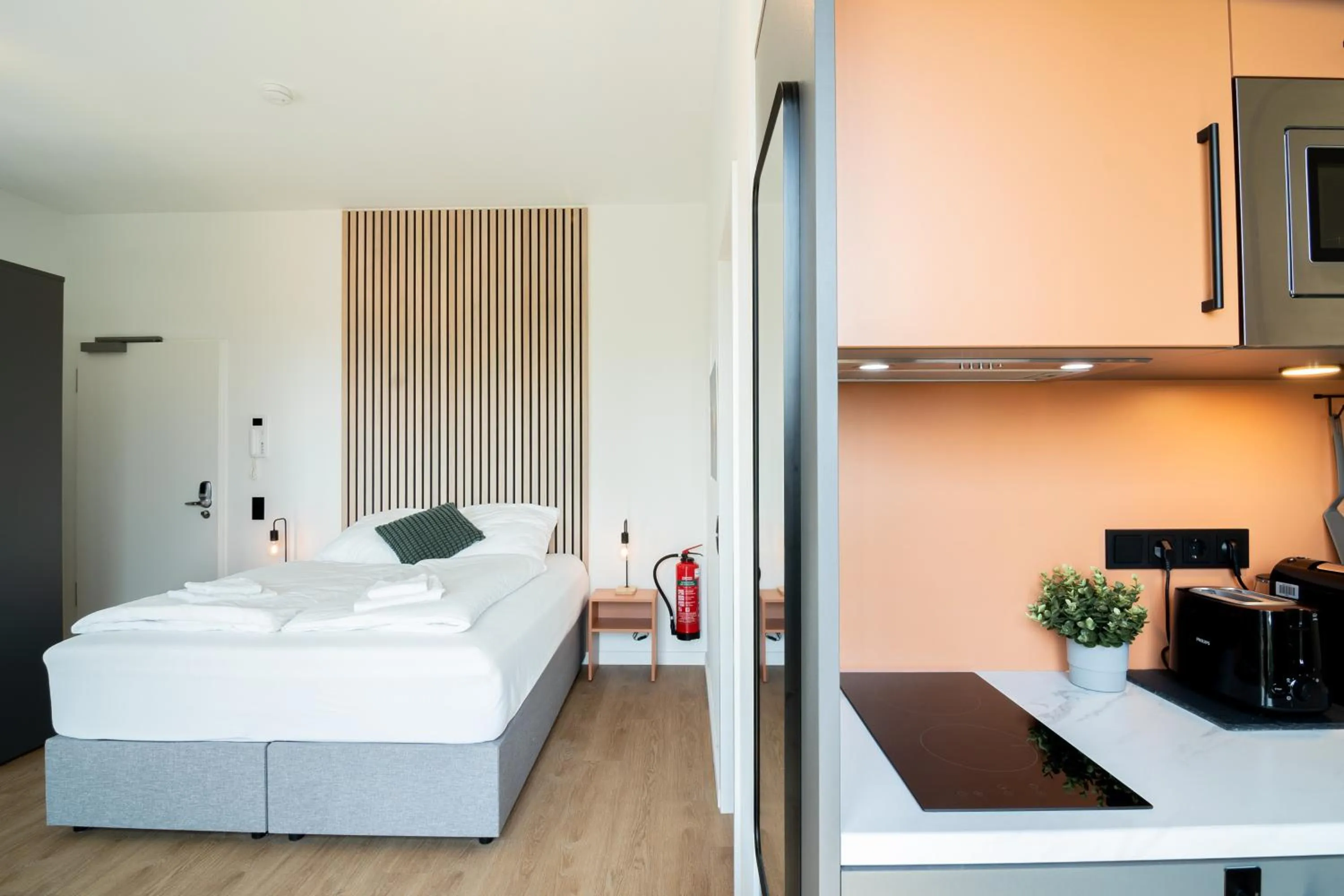 Bed in Homaris Apartments Winterhude