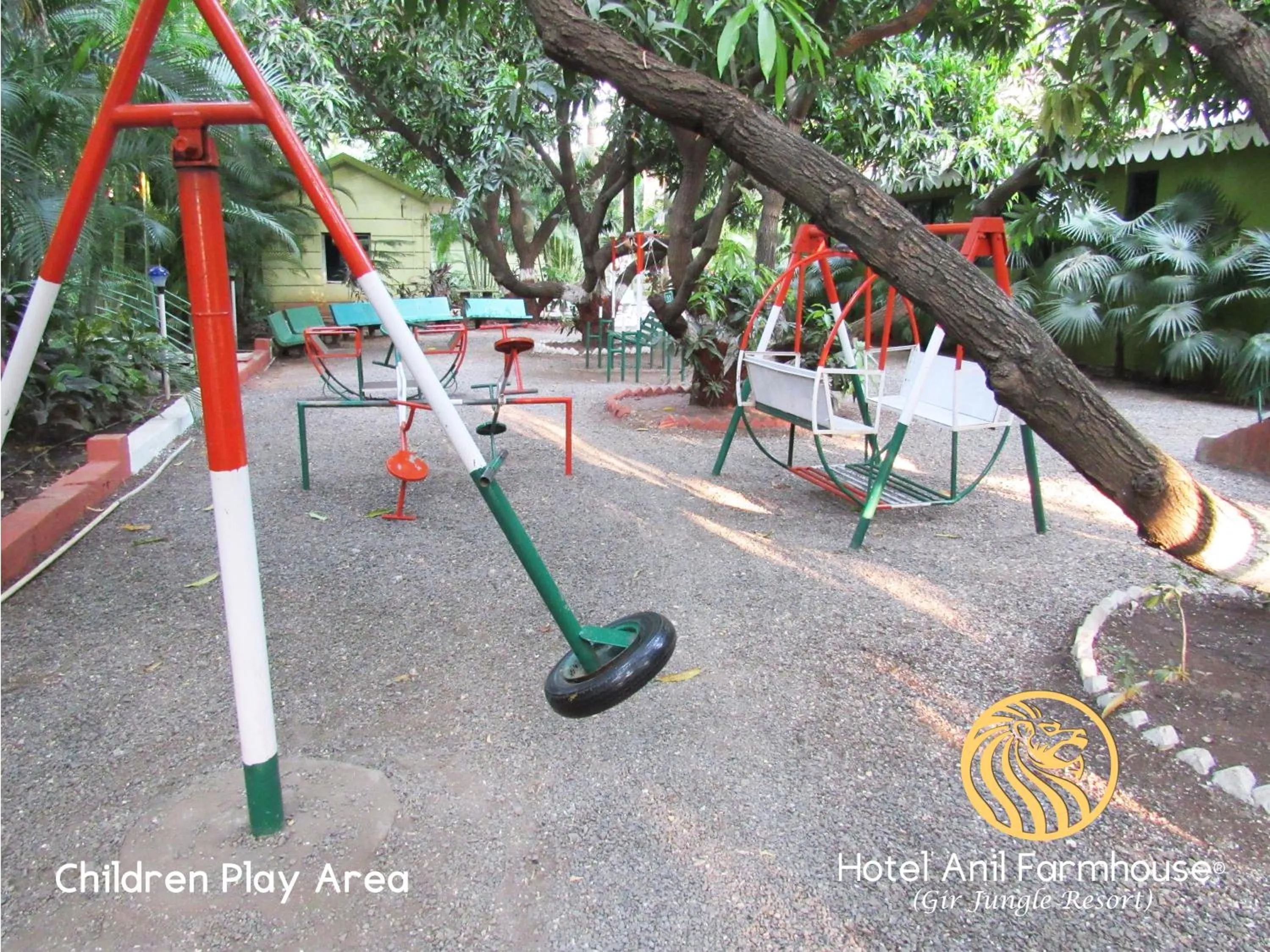 Children play ground in Anil Farms Gir Jungle Resort