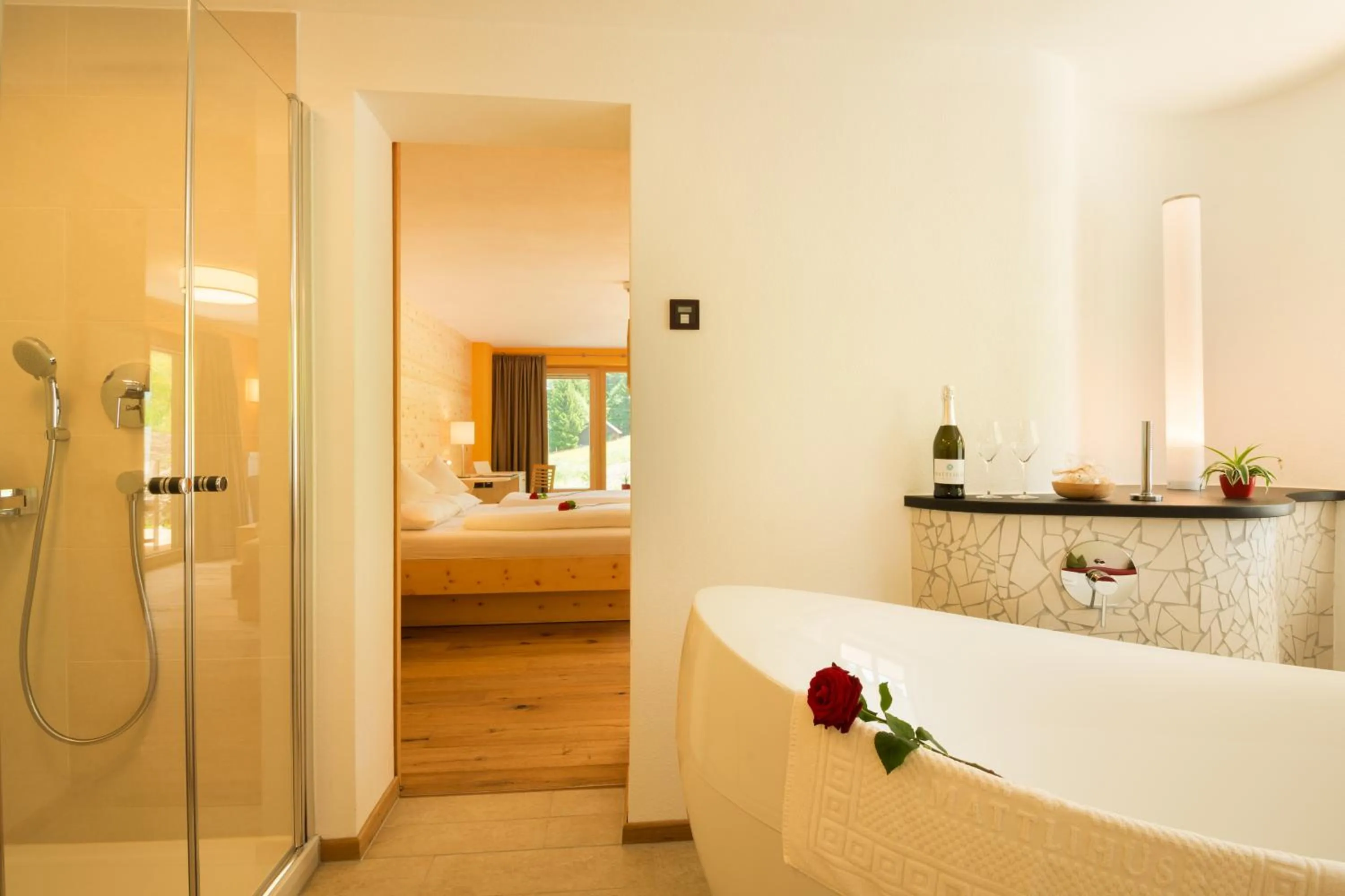 Bathroom in Biohotel Mattlihüs