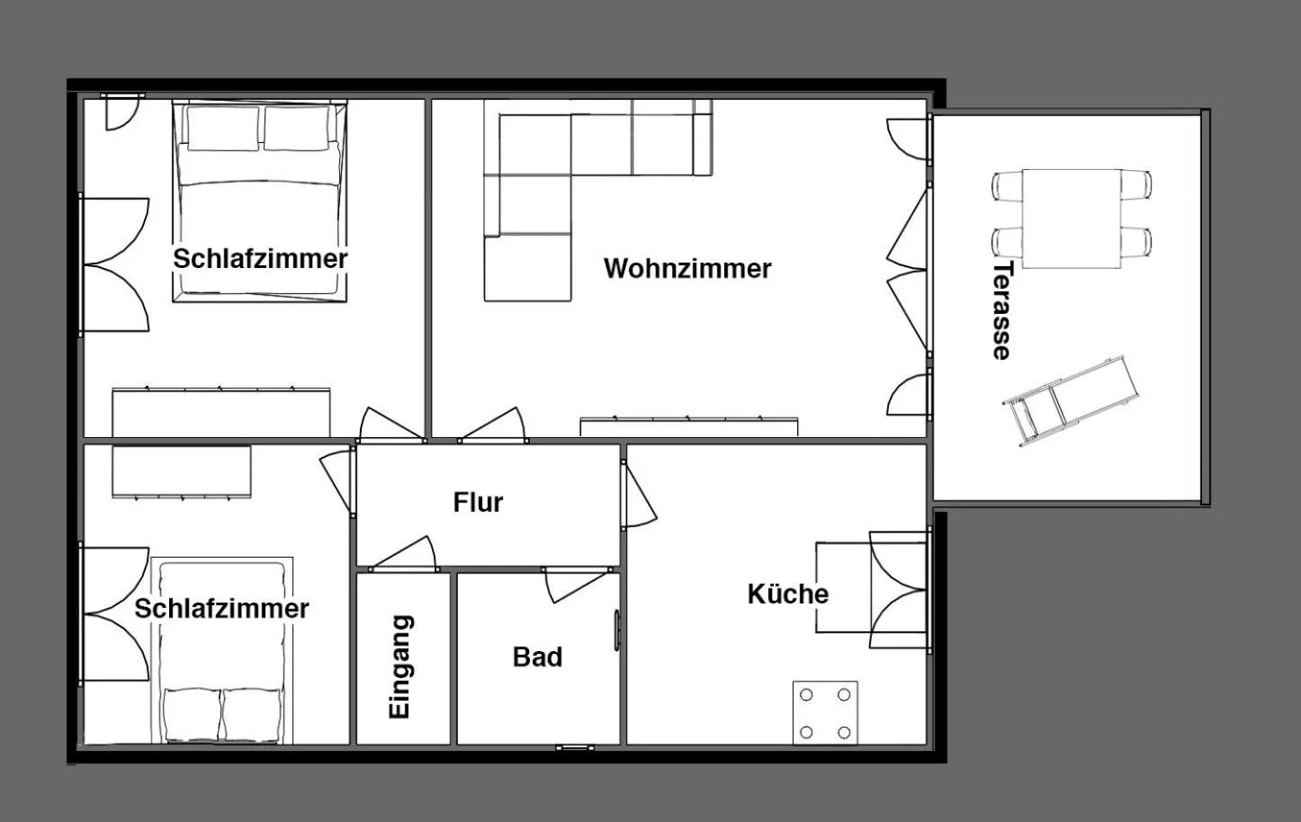 Floor plan in Ferienwohnung Gooß