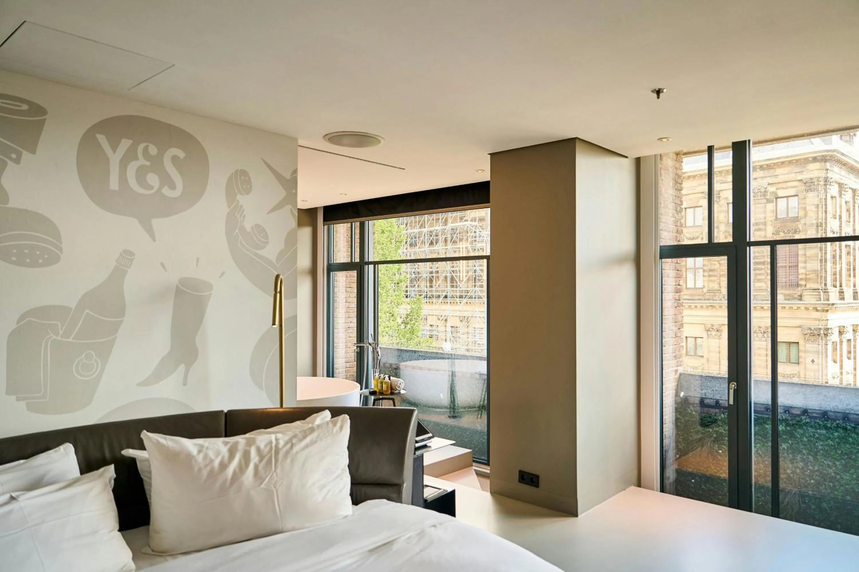 Bathroom, Bed in W Amsterdam