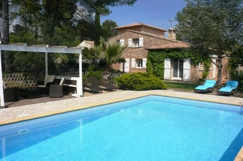 Pool view in Bastide de l'Ovalie