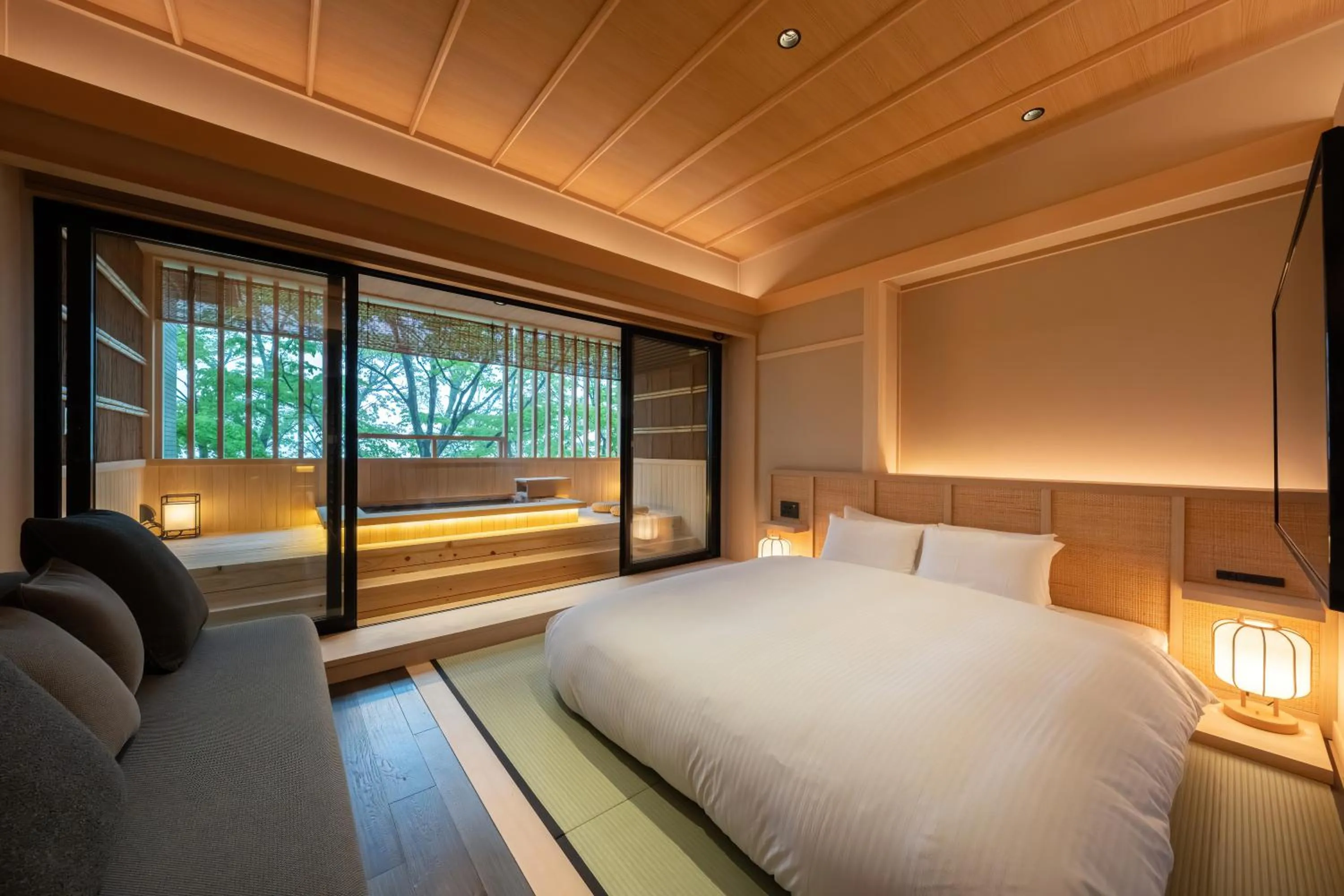 Bed in Nazuna Hakone Miyanosita