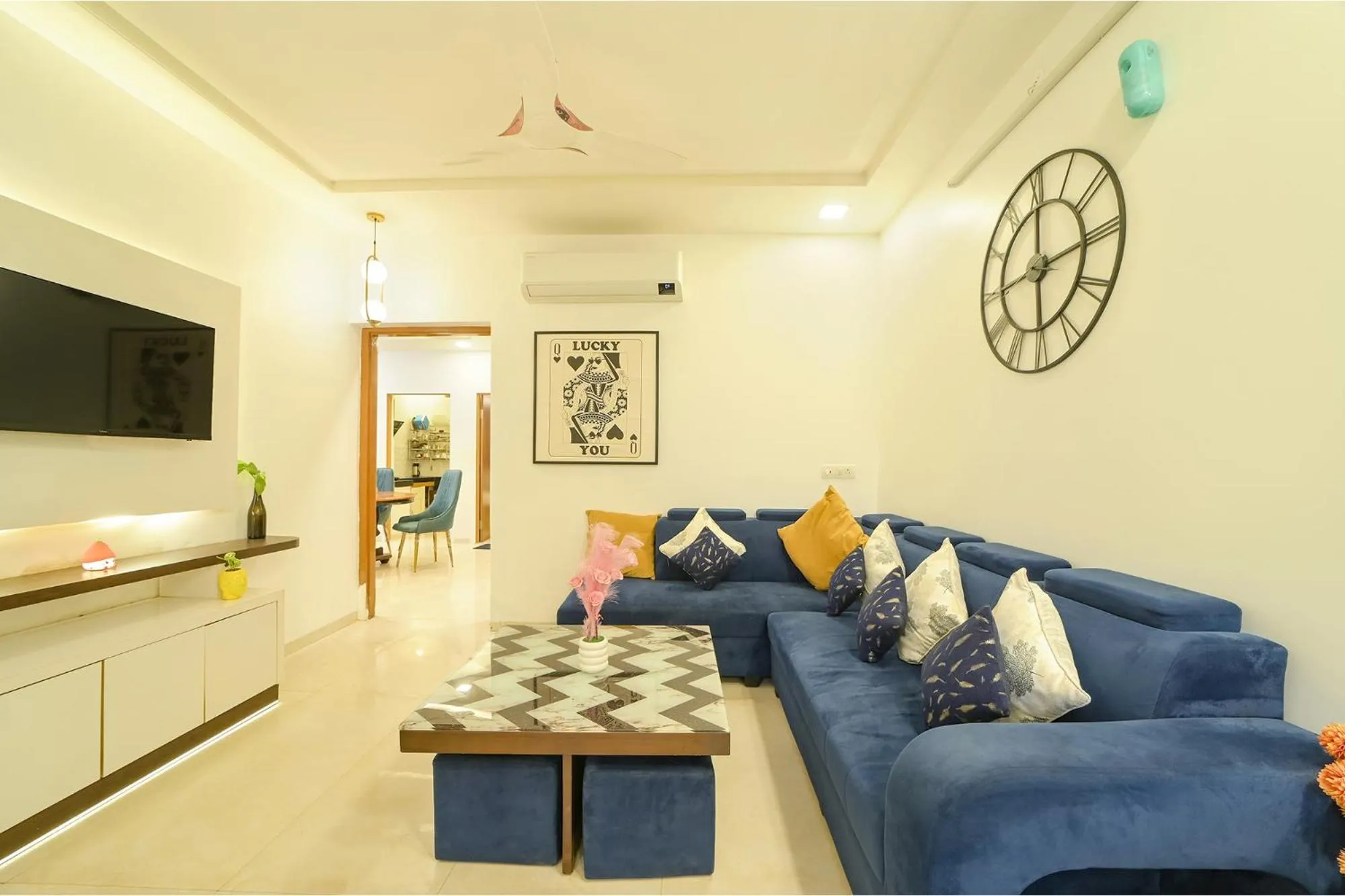 Living room in FabHotel Blooming Beds Pearl