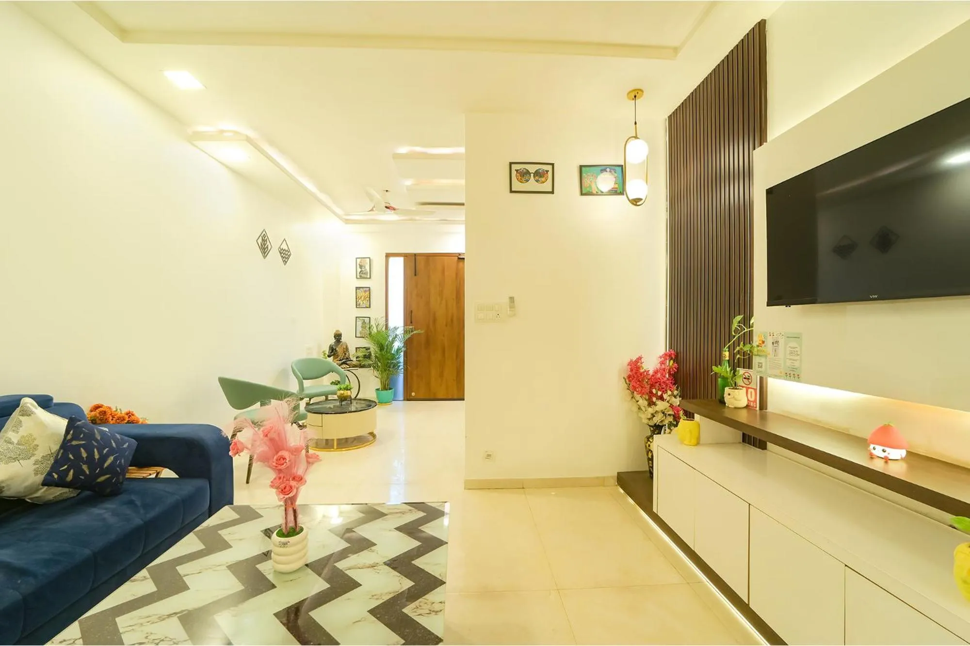 Seating area in FabHotel Blooming Beds Pearl