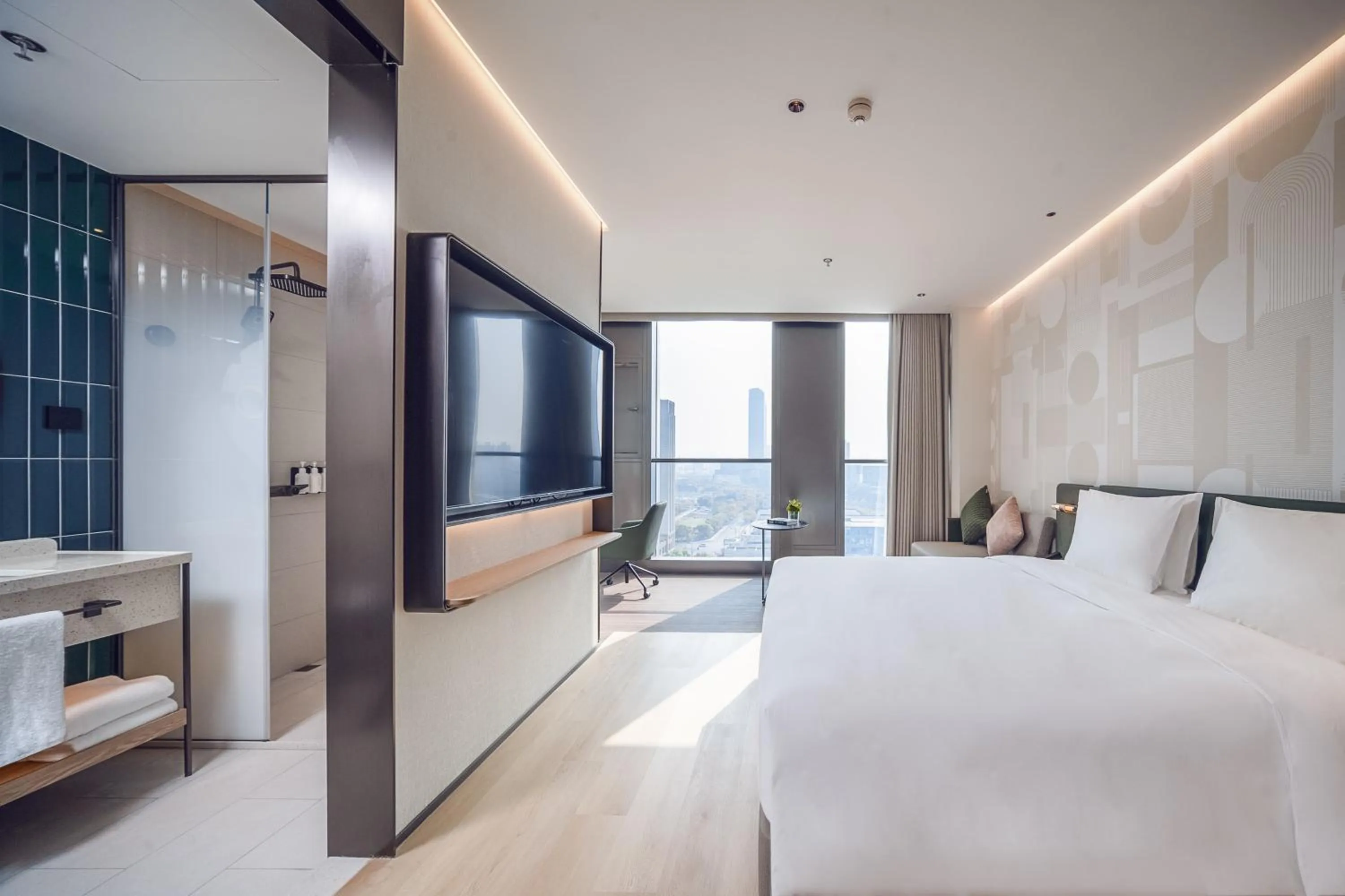 Bed in EVEN Hotel Shanghai Jinqiao by IHG