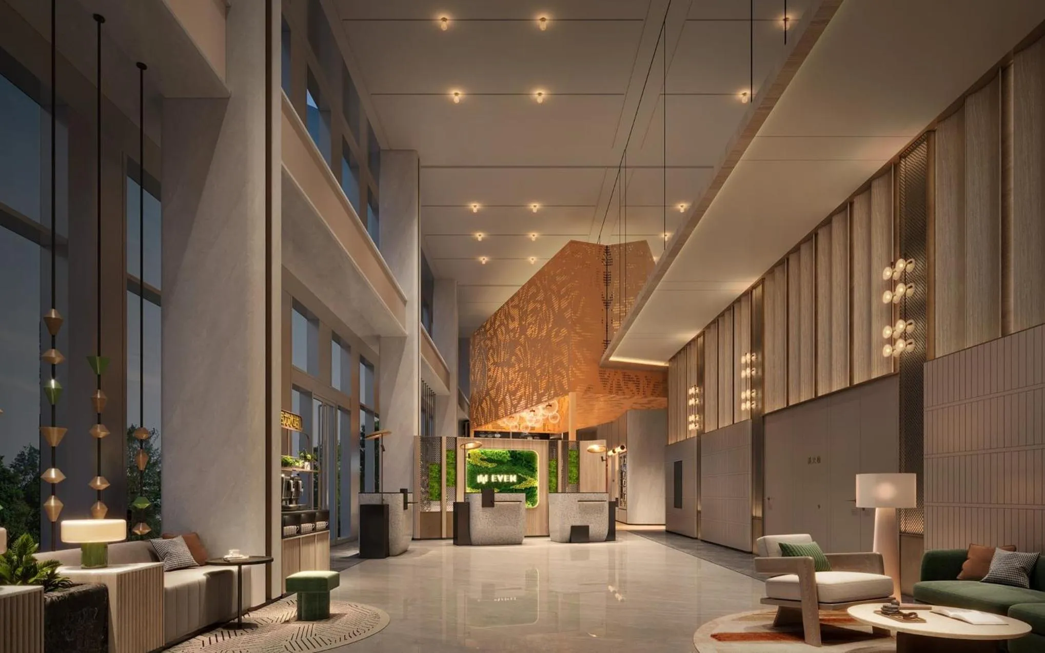 Property building in EVEN Hotel Shanghai Jinqiao by IHG