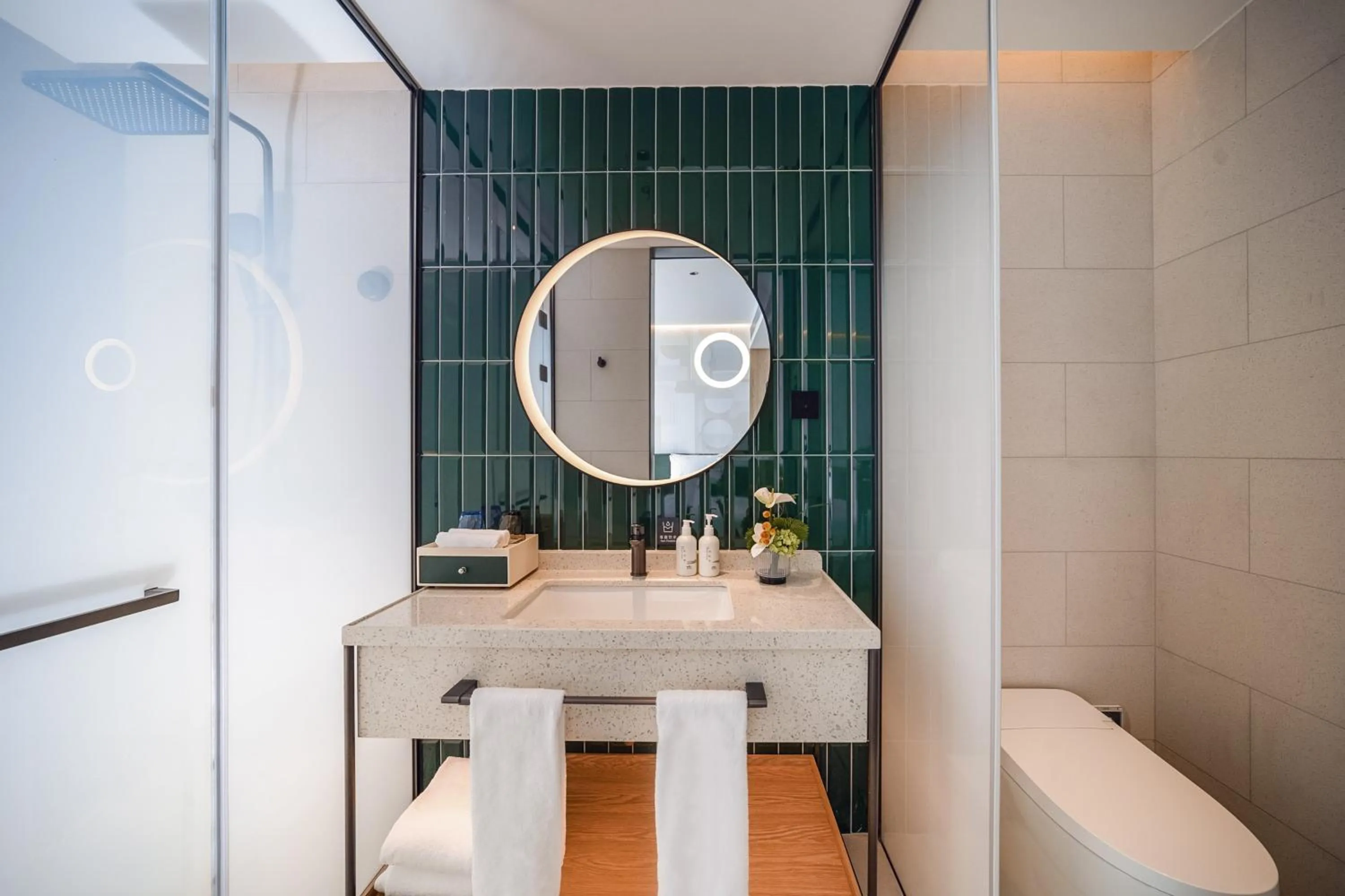 Bathroom in EVEN Hotel Shanghai Jinqiao by IHG