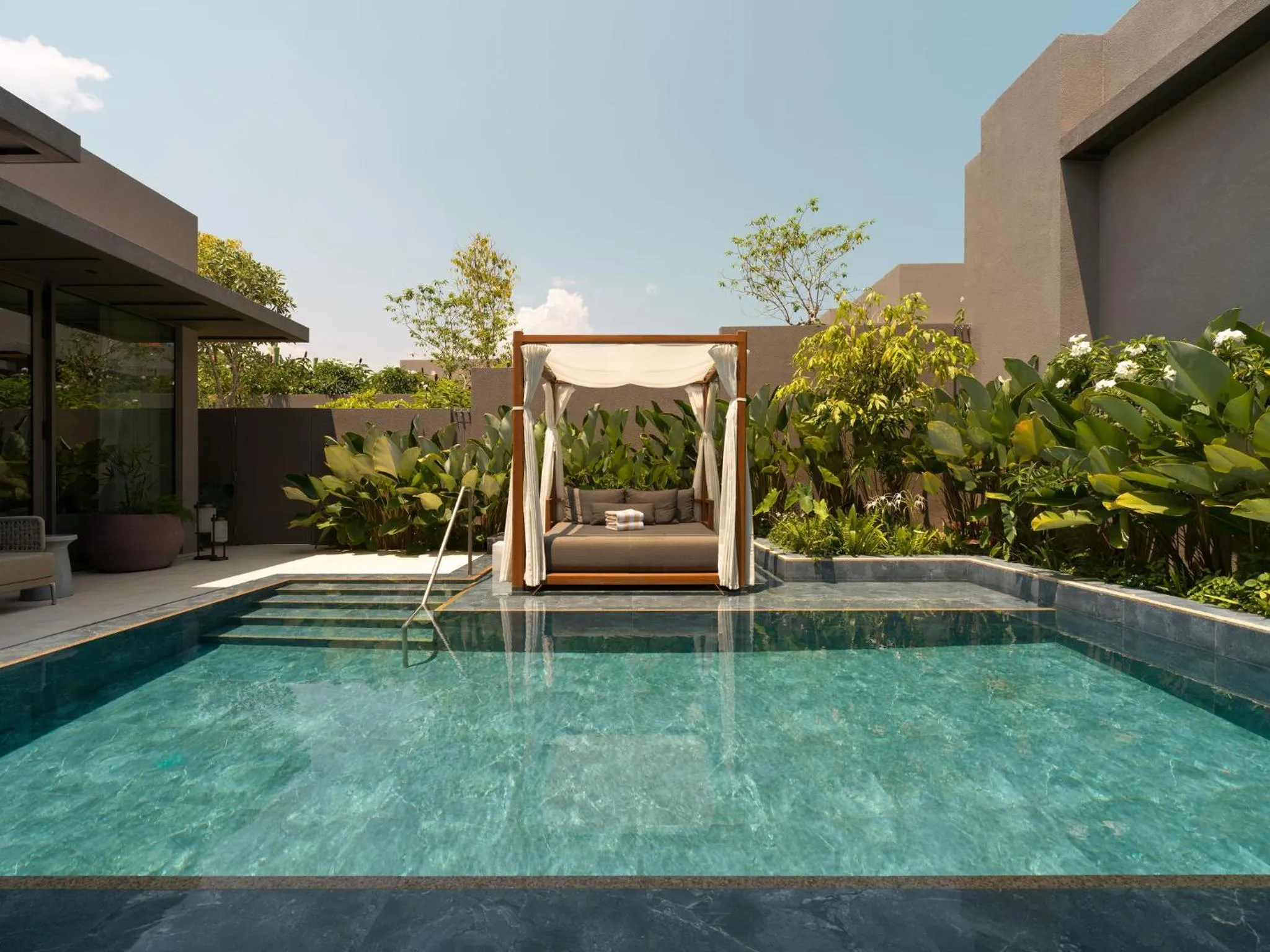 Swimming pool in Raffles Sentosa Singapore