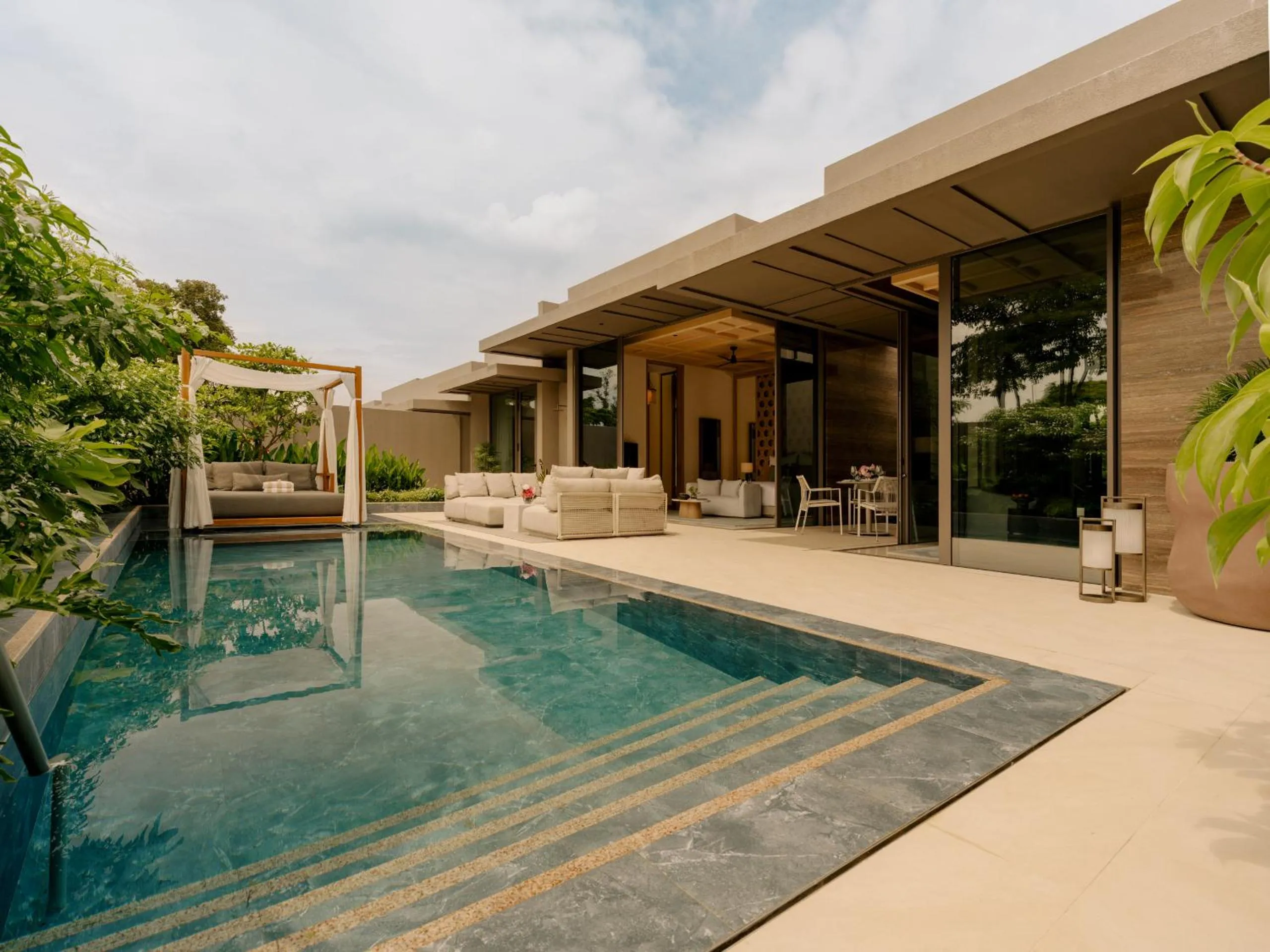 Swimming pool in Raffles Sentosa Singapore