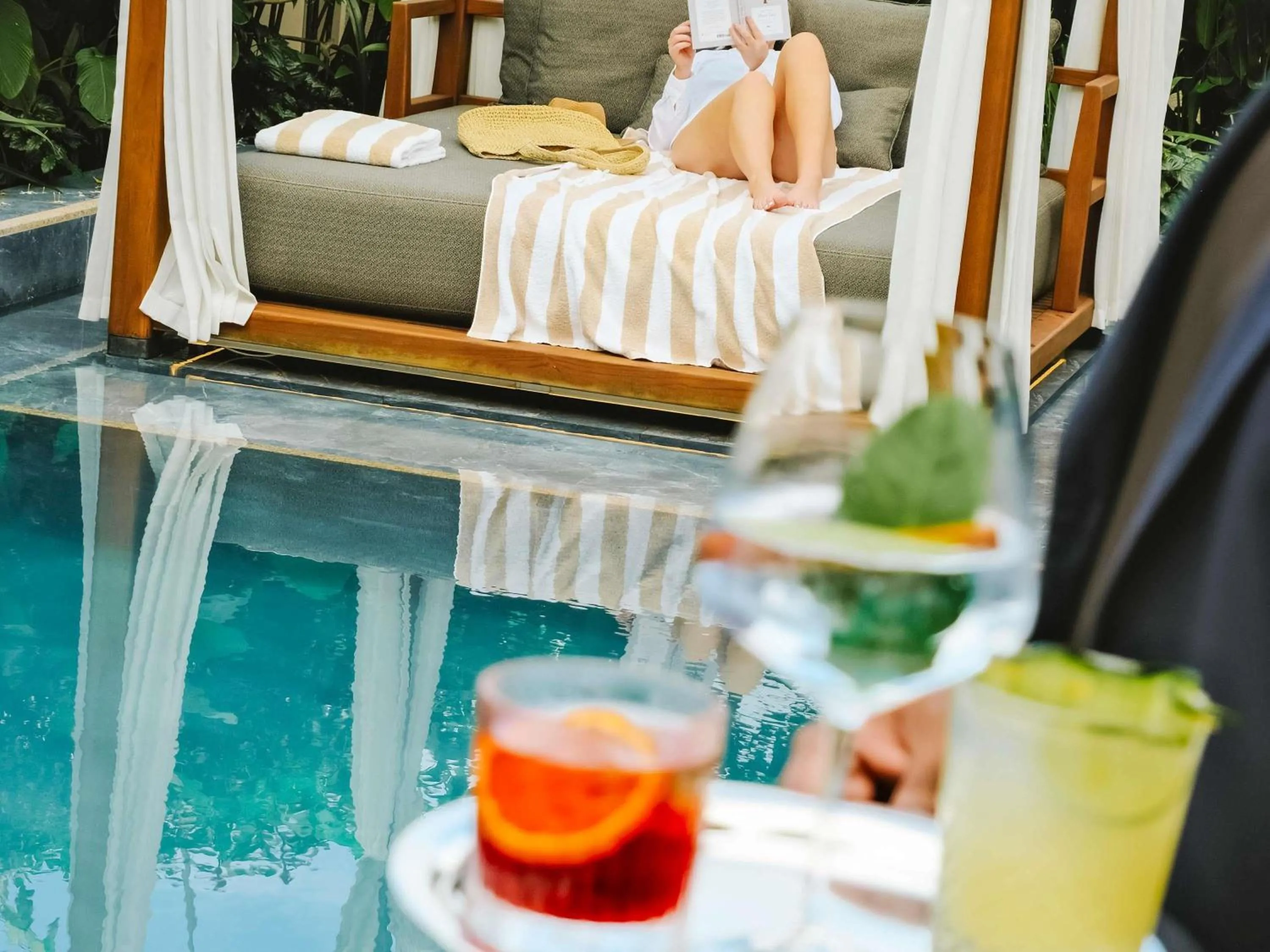 Pool view in Raffles Sentosa Singapore