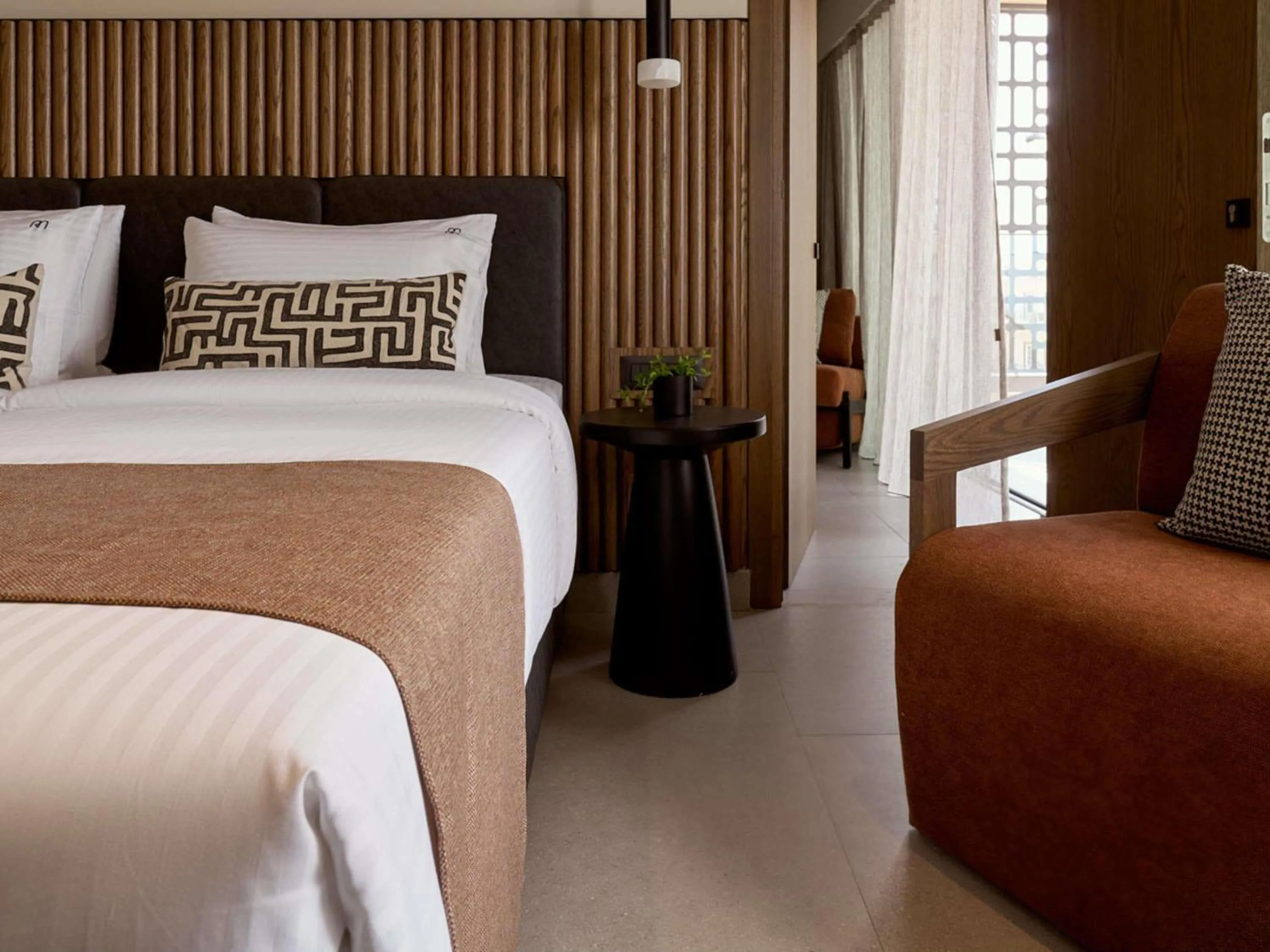 Bedroom, Bed in Rocca a Mare Heraklion - Handwritten Collection