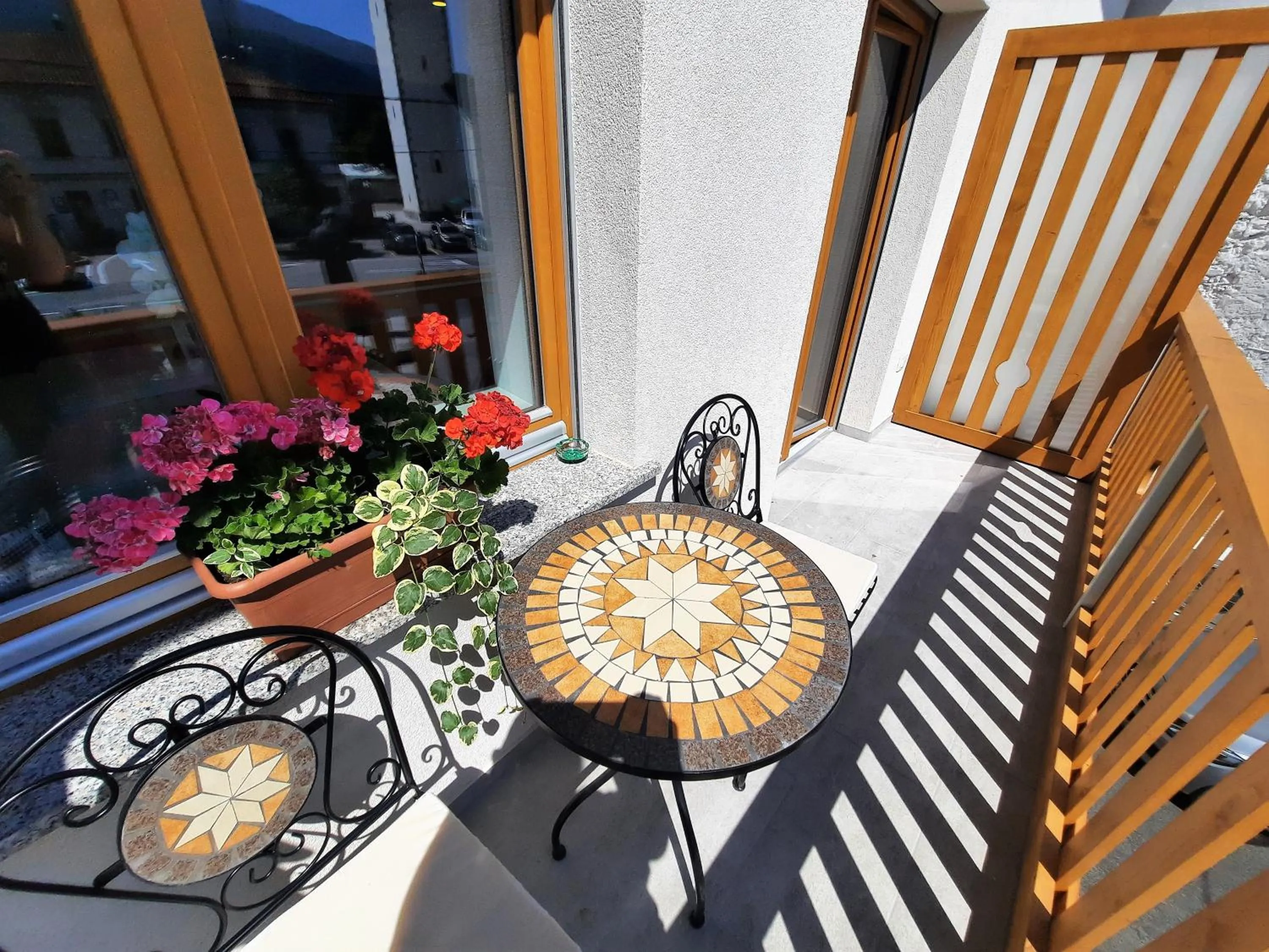 Balcony/Terrace in Apartments Hlapi with SPA