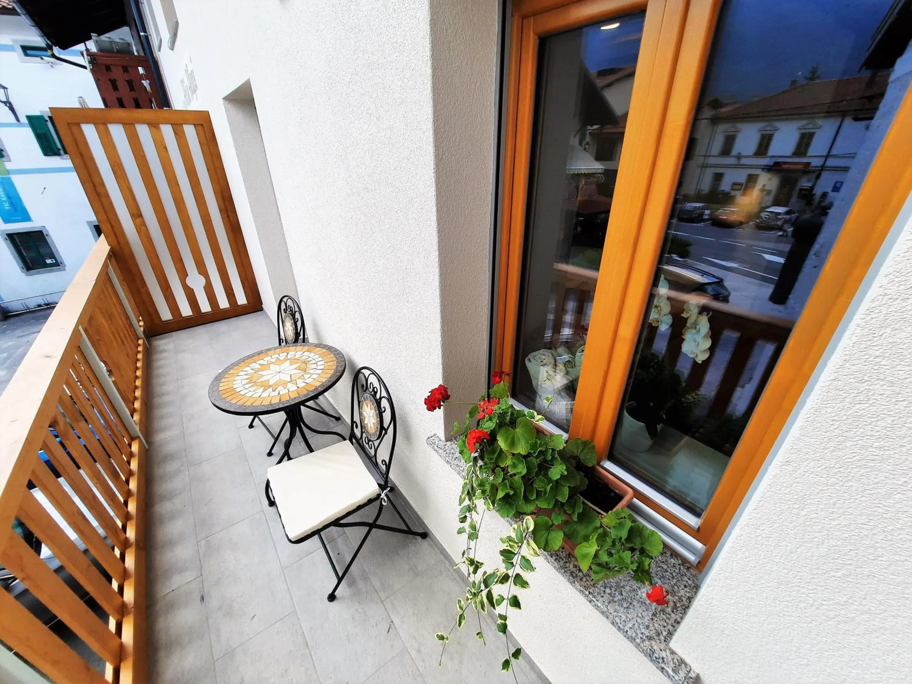 Balcony/Terrace in Apartments Hlapi with SPA