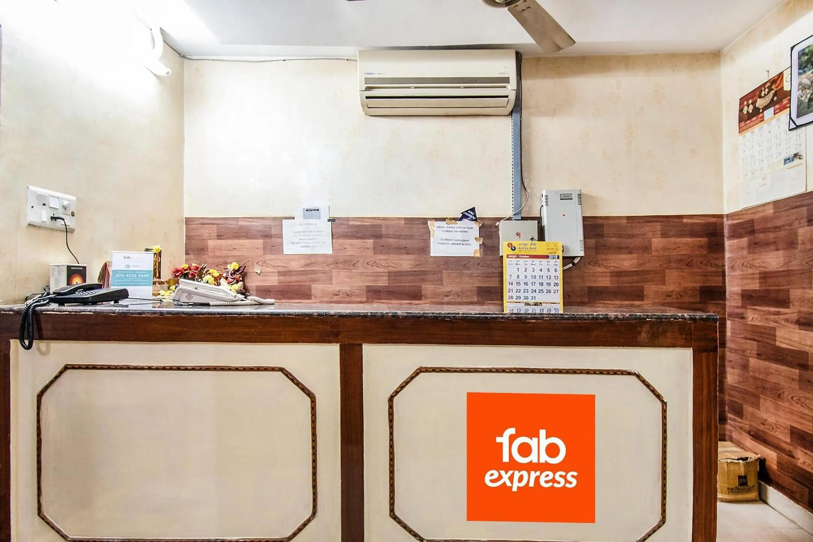 Lobby or reception in FabHotel Aditya Yatri Nivas - Nr Tirupati Railway Station