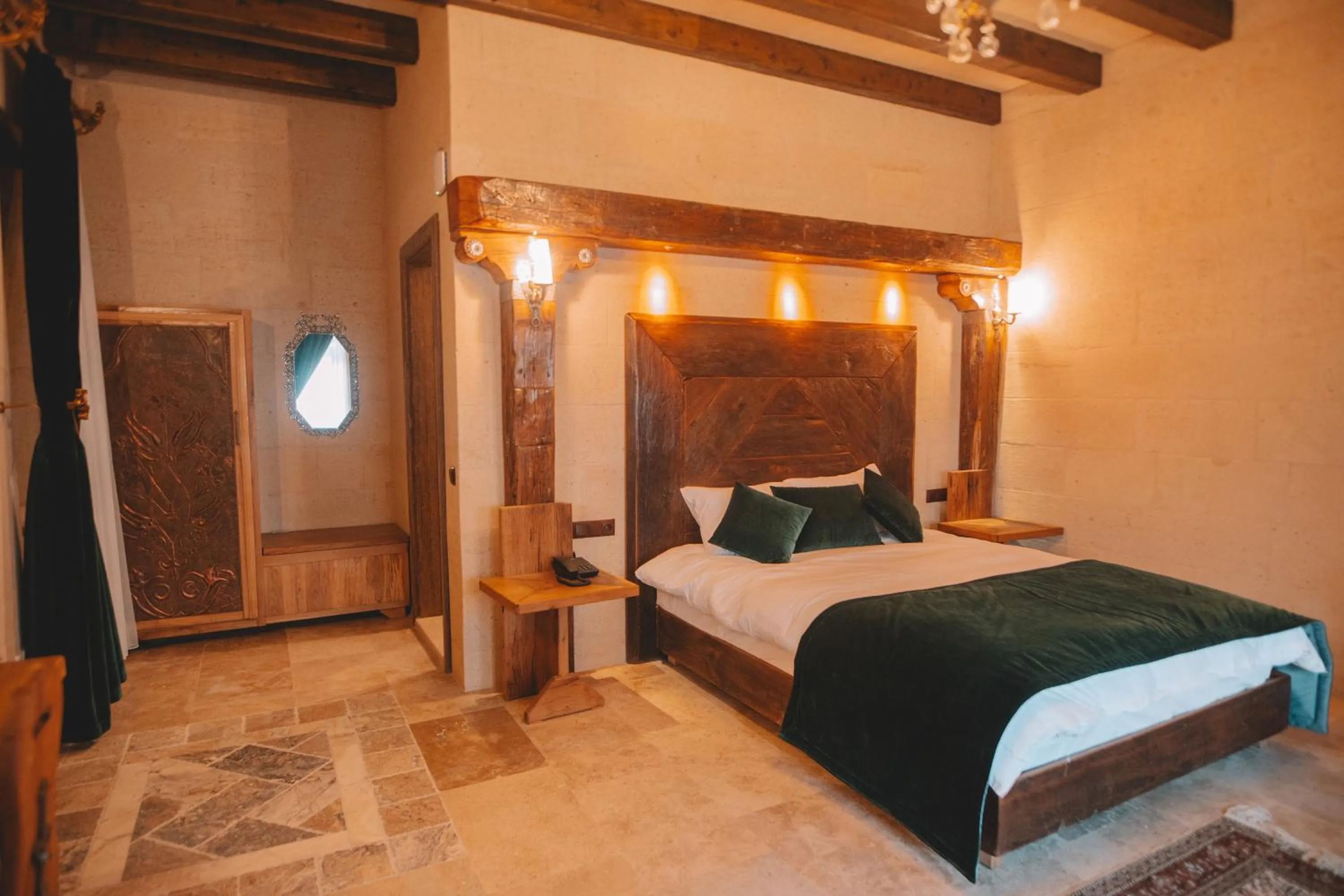 Bed in Karis Cave Cappadocia