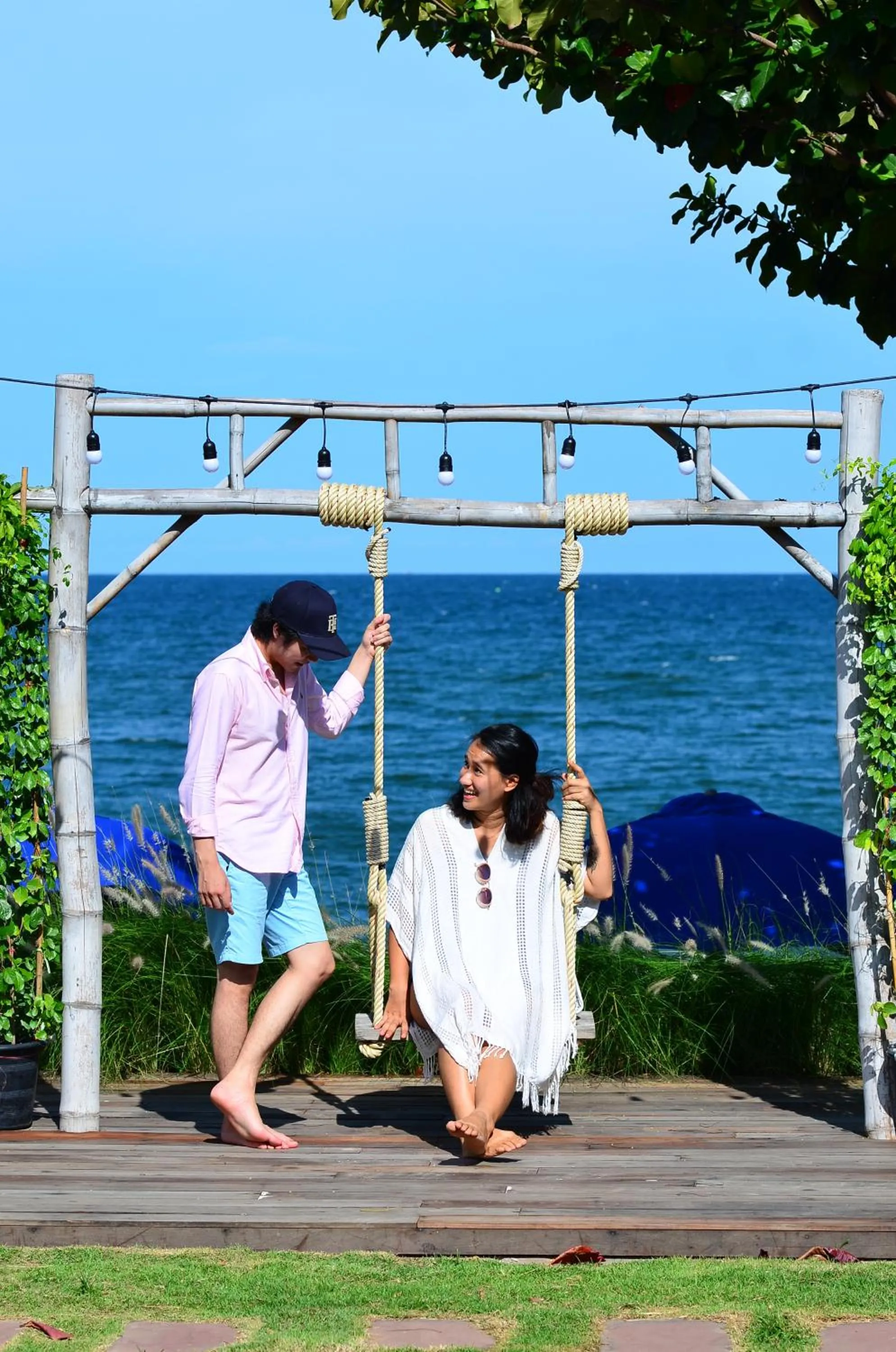 People in Sanae Beach Hua Hin