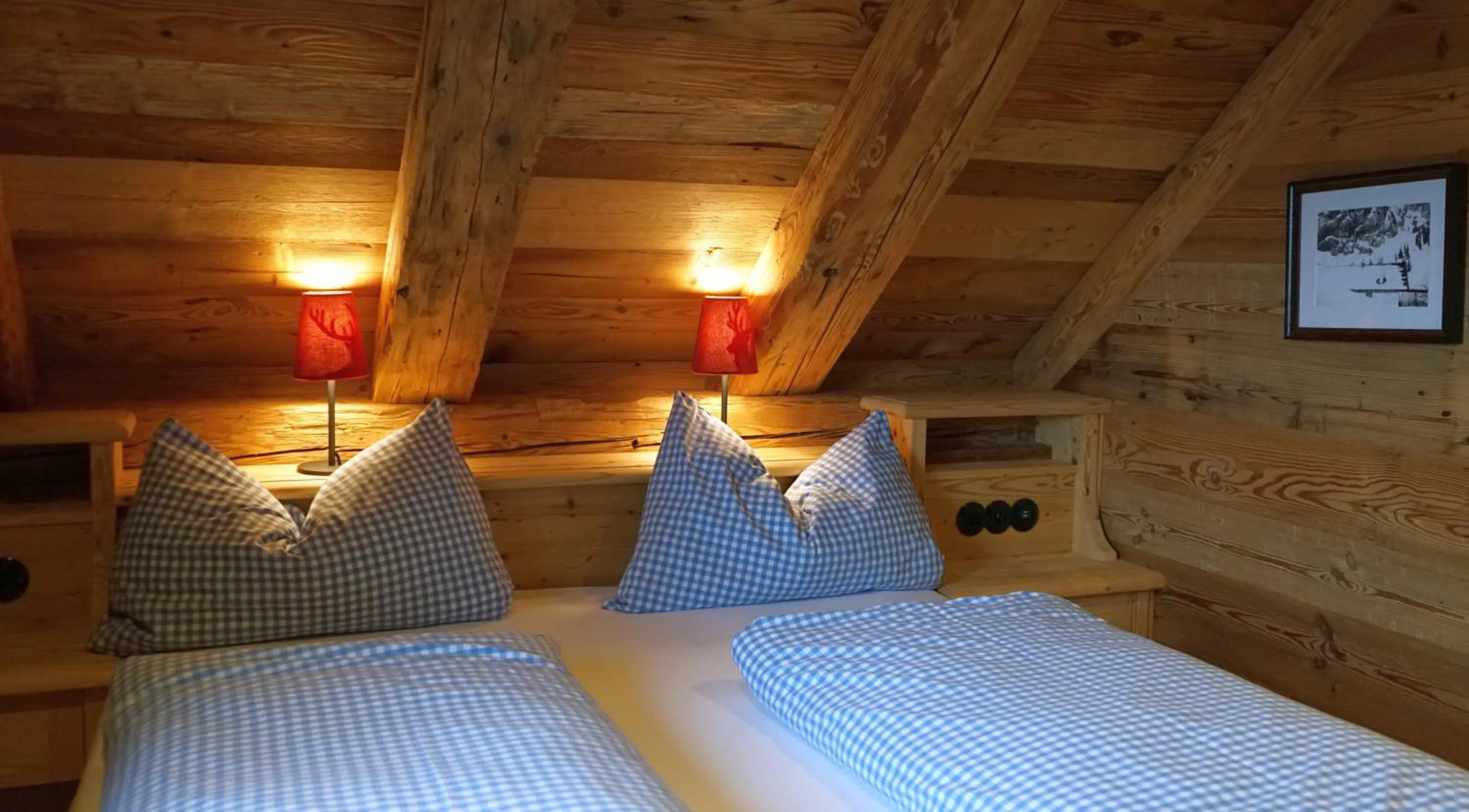 Bedroom, Bed in Naturhotel & Bayernhütte am Brauneck