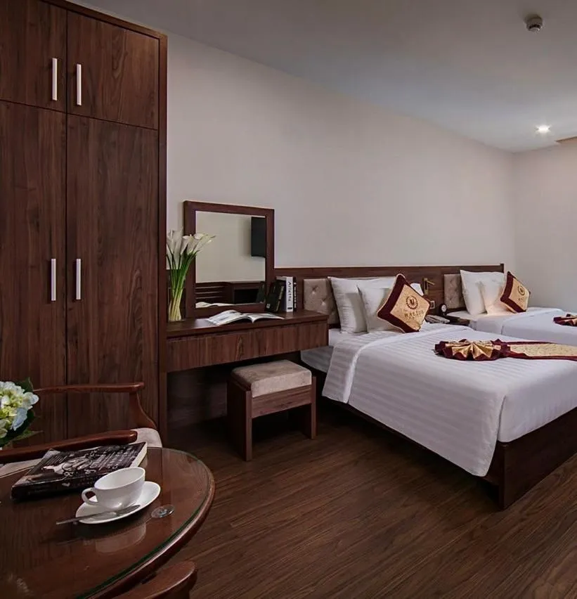 Bed in Halios Hotel Halong