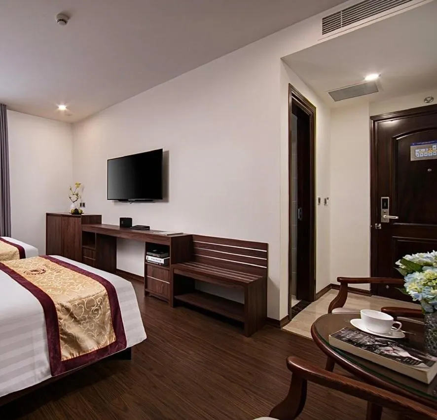 Bed in Halios Hotel Halong