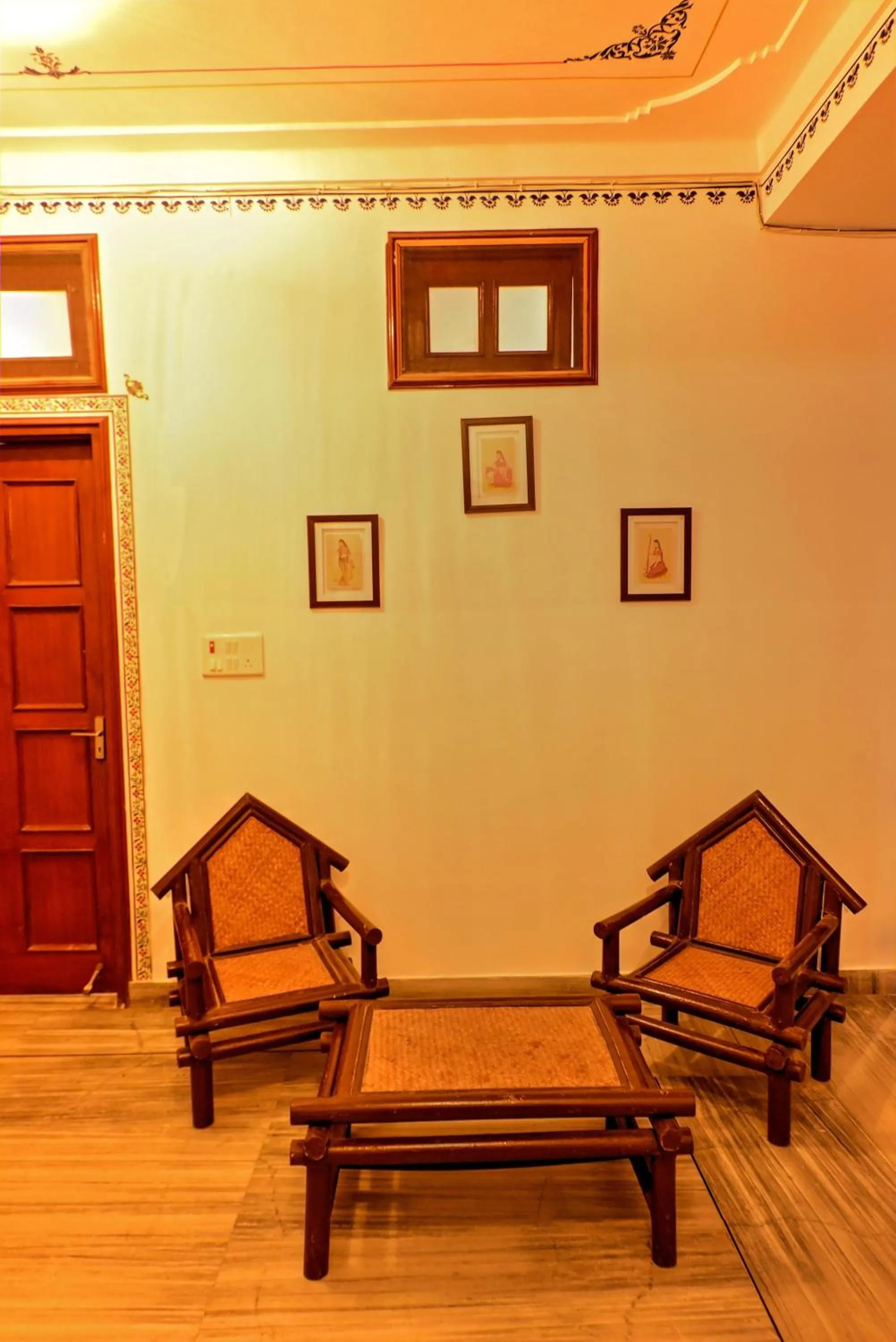 Living room in Elysium Retreat- The Heritage Haveli