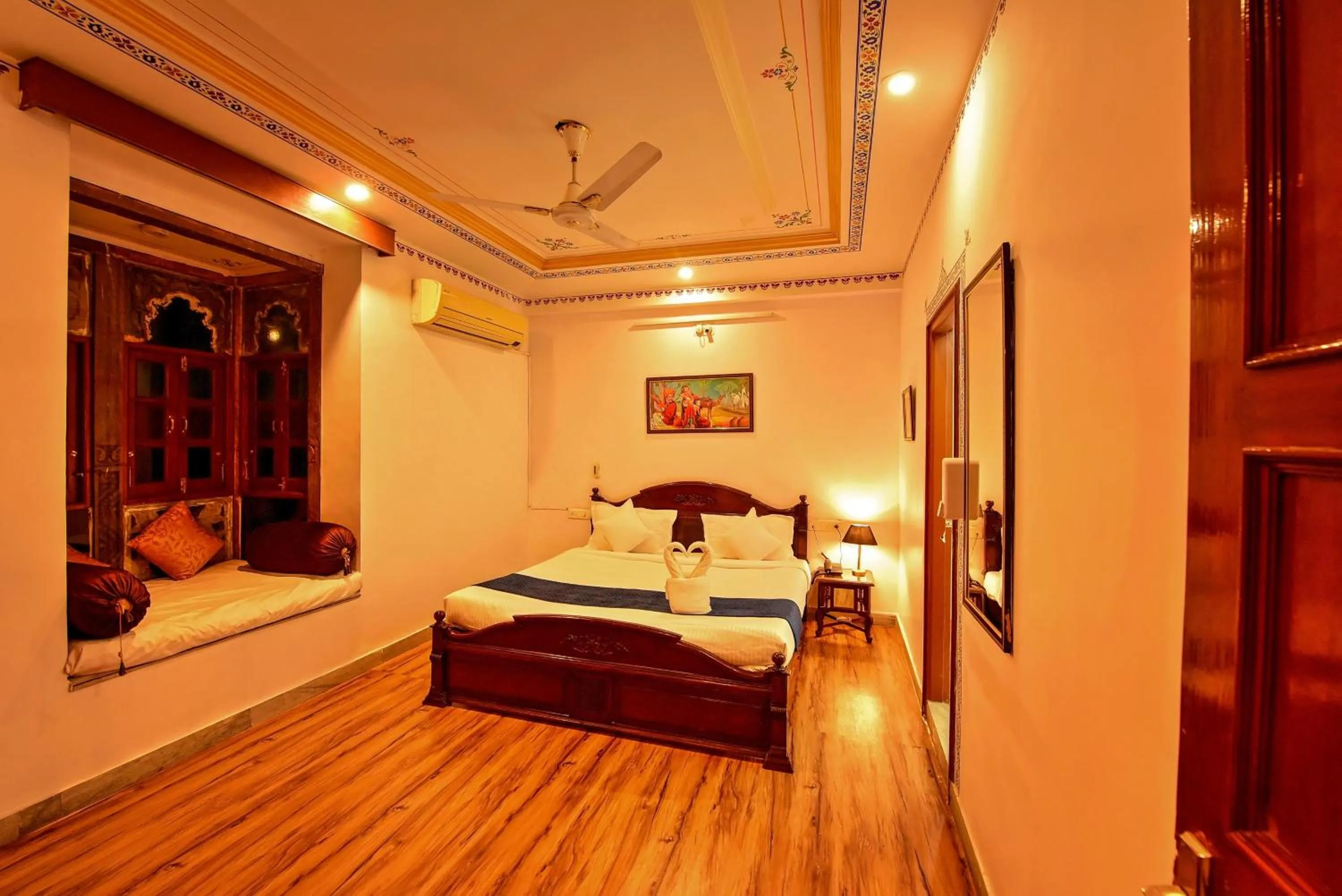 Bed in Elysium Retreat- The Heritage Haveli