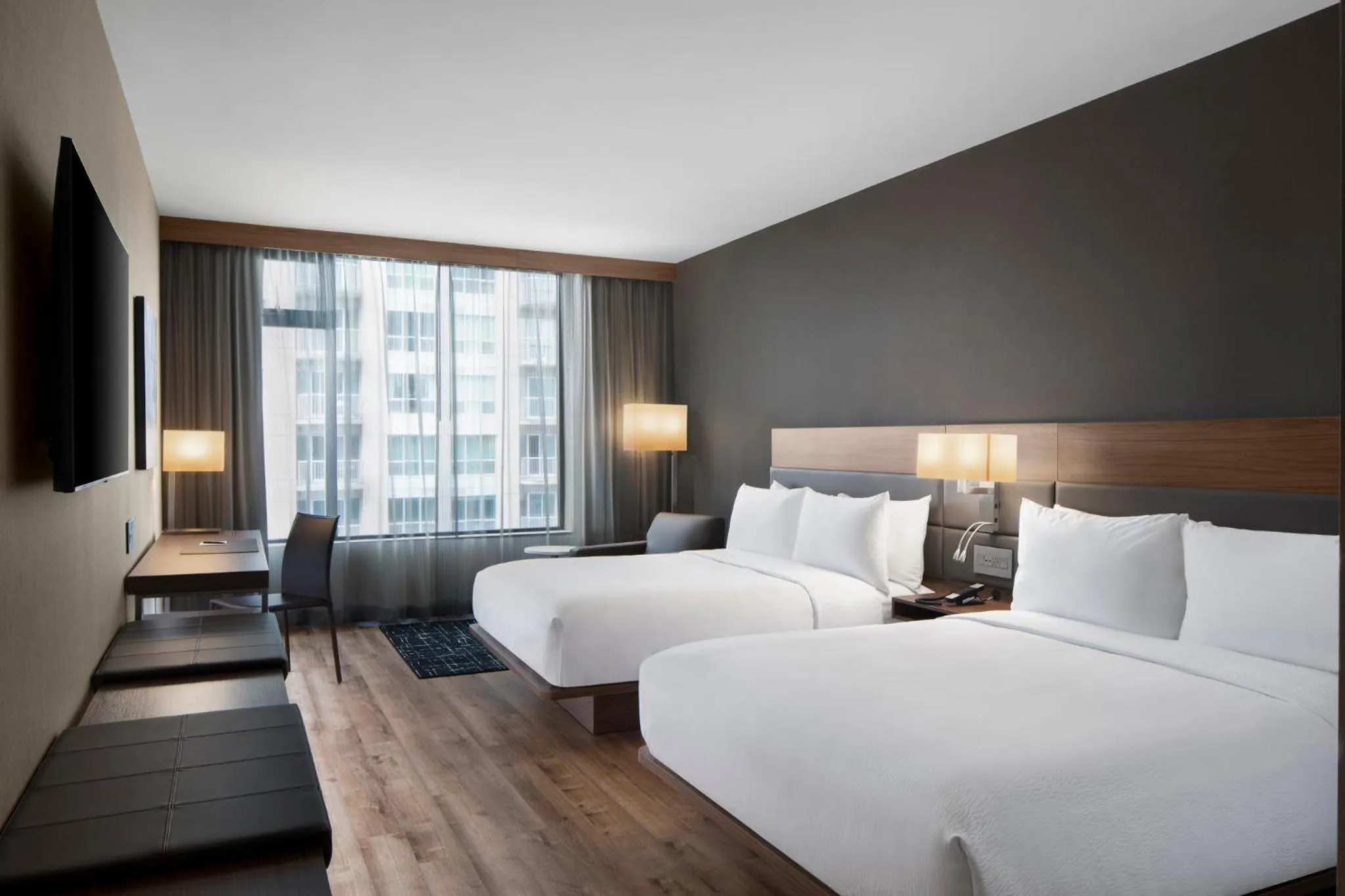 Guests, Bed in AC Hotel by Marriott Ottawa Downtown