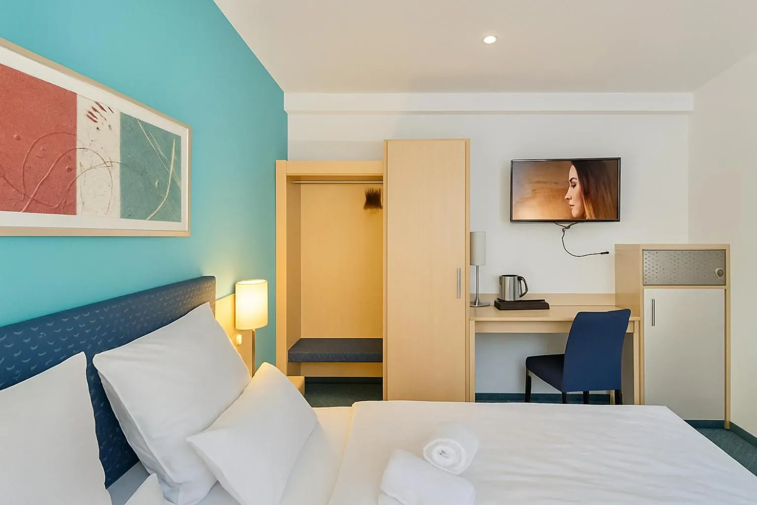 Bed in AR Boutique Hotel Mannheim