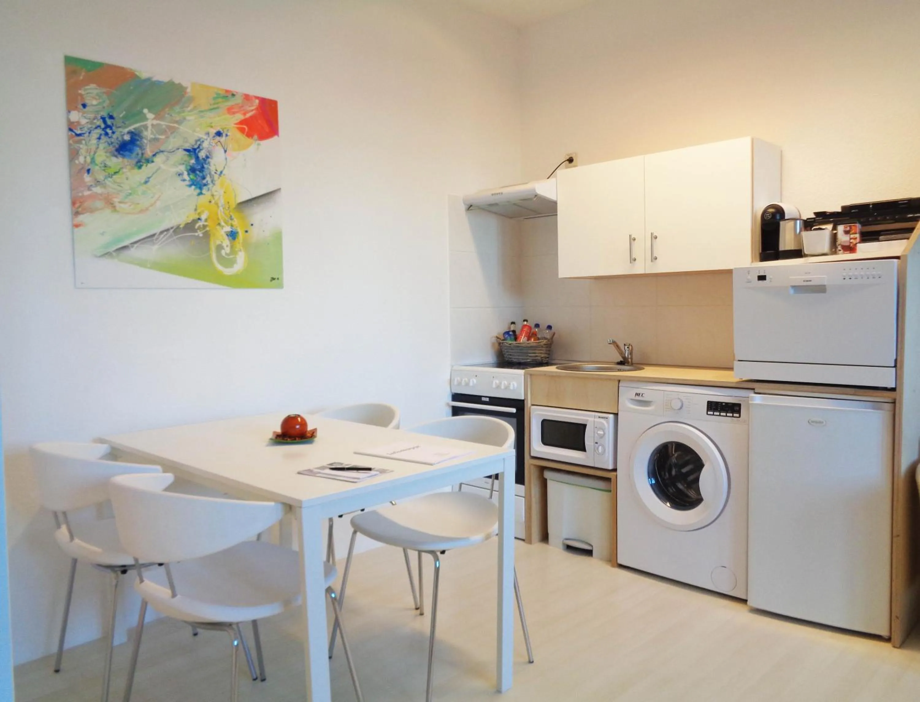 Kitchen or kitchenette in Hotel Apartment Puell