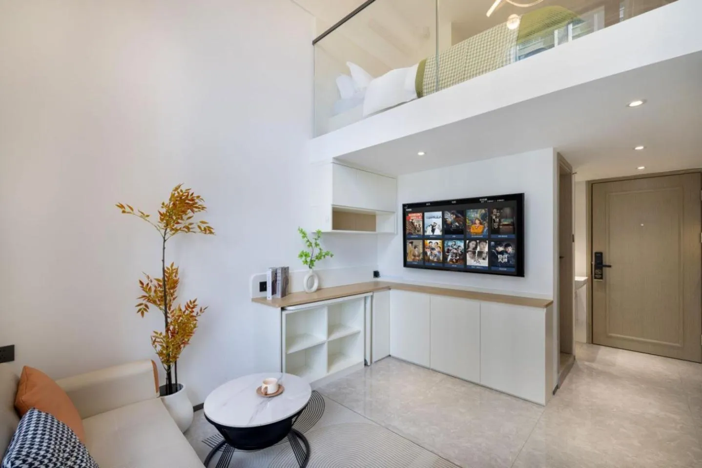 TV and multimedia in Mihua International Apartment - Guangzhou Yangang Subway Station Branch