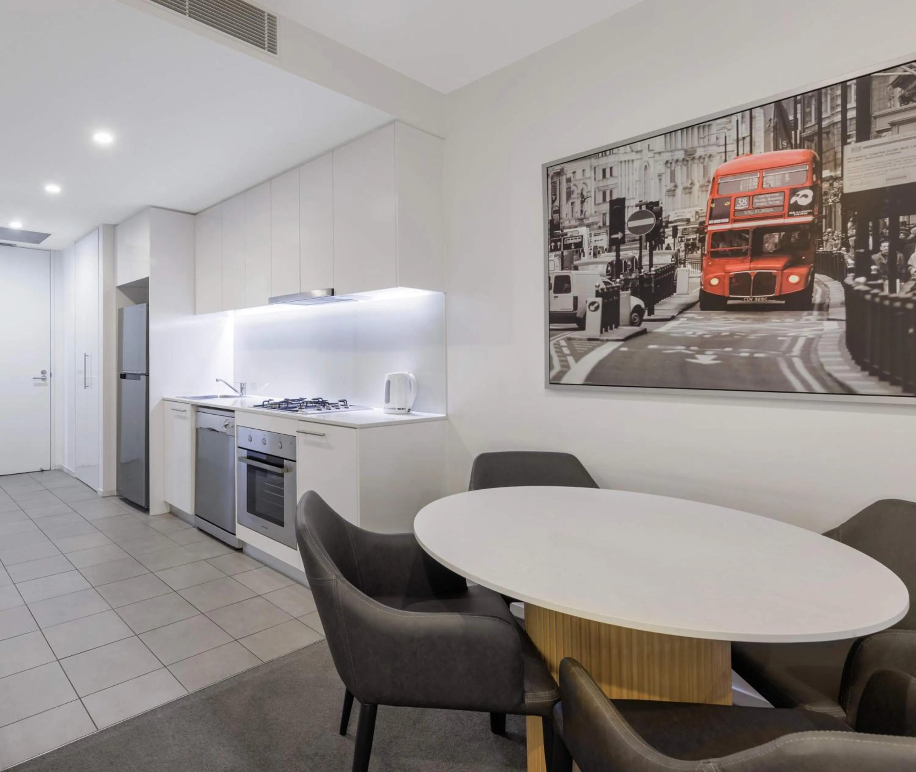Kitchen or kitchenette in Oaks Melbourne Flemington Suites