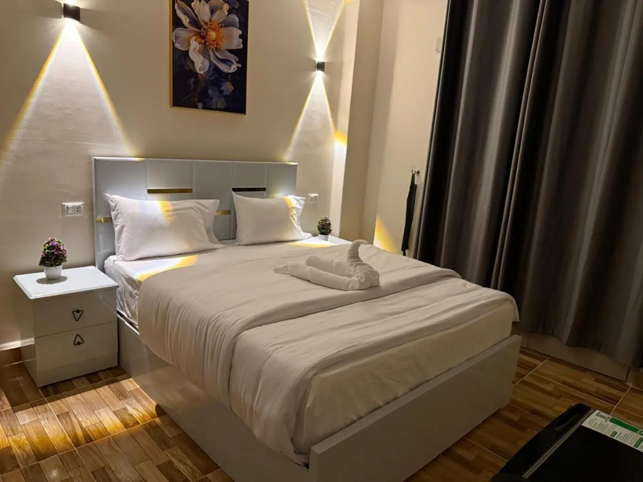 Bed in Sky light hotel