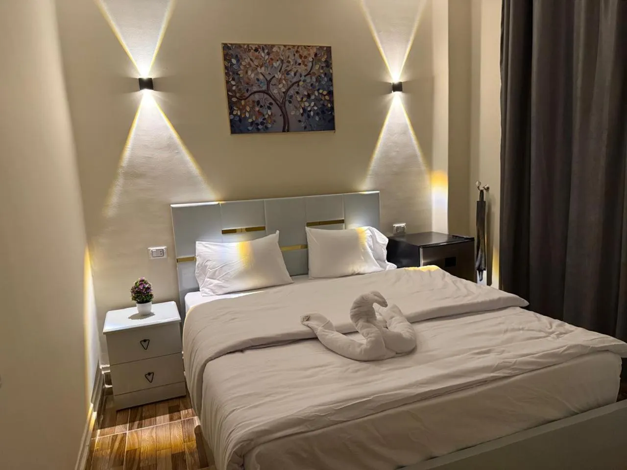 Bed in Sky light hotel