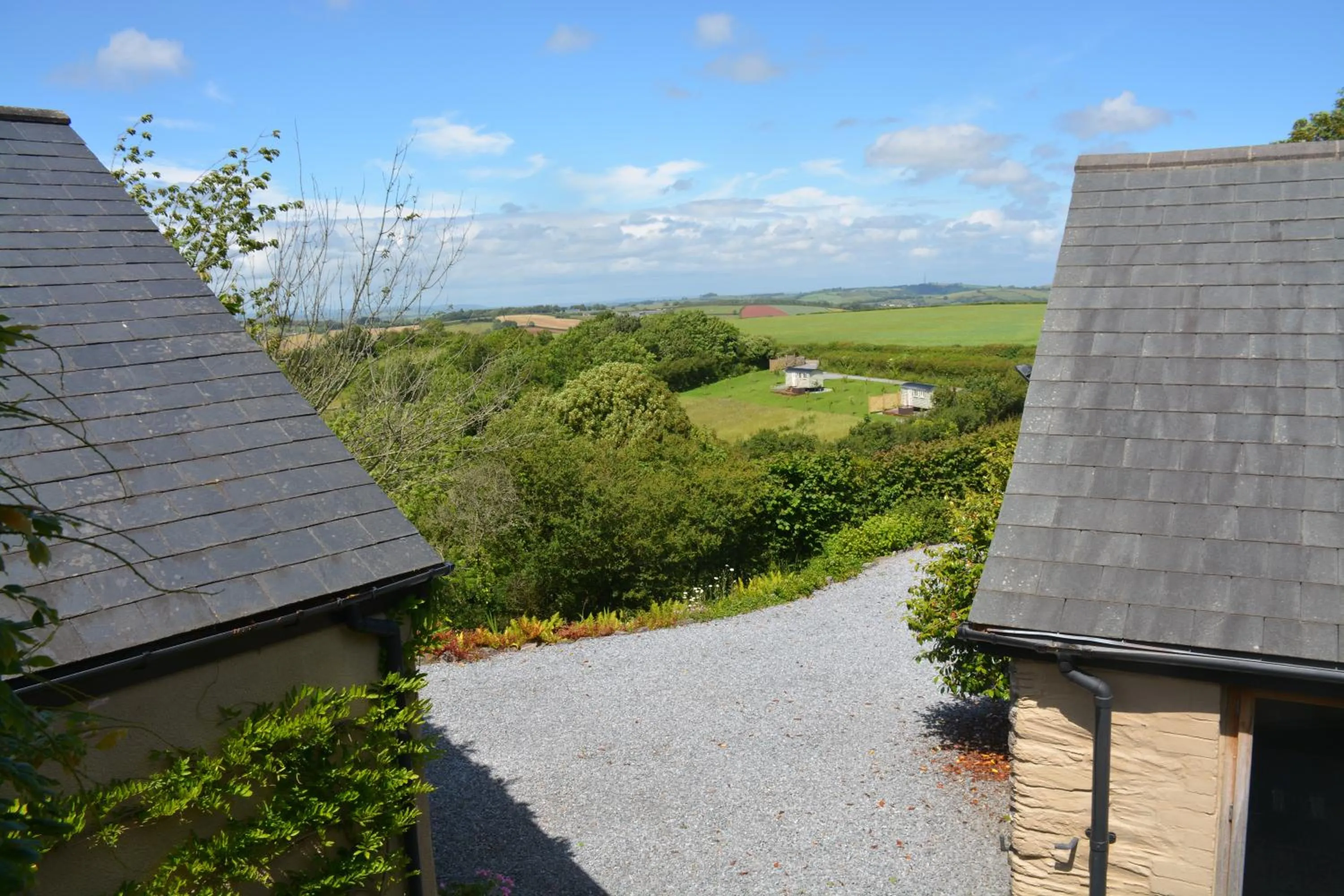 Garden view in Kerswell Farmhouse