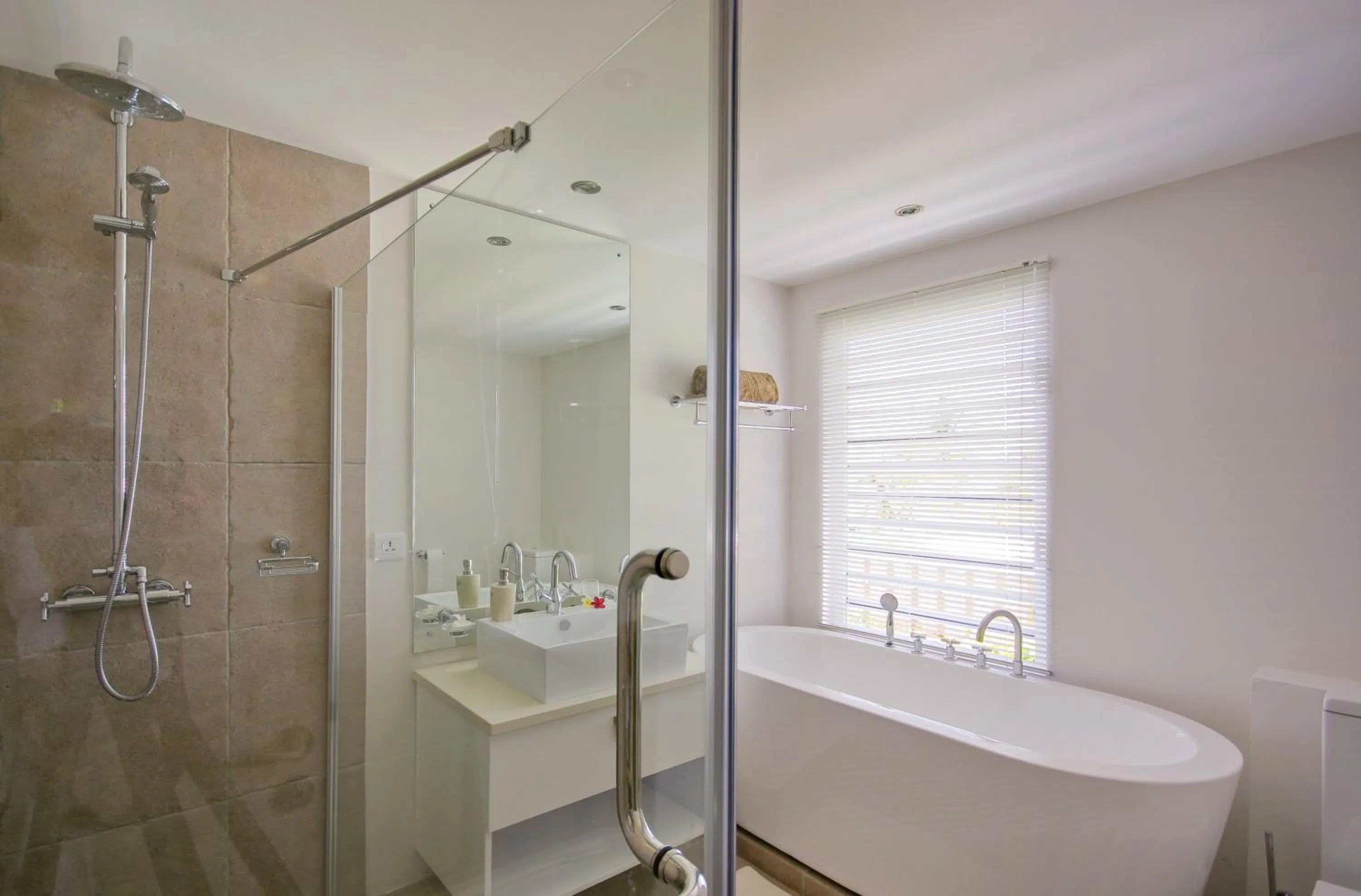 Bathroom in Cape Point Seafront by LOV Mauritius