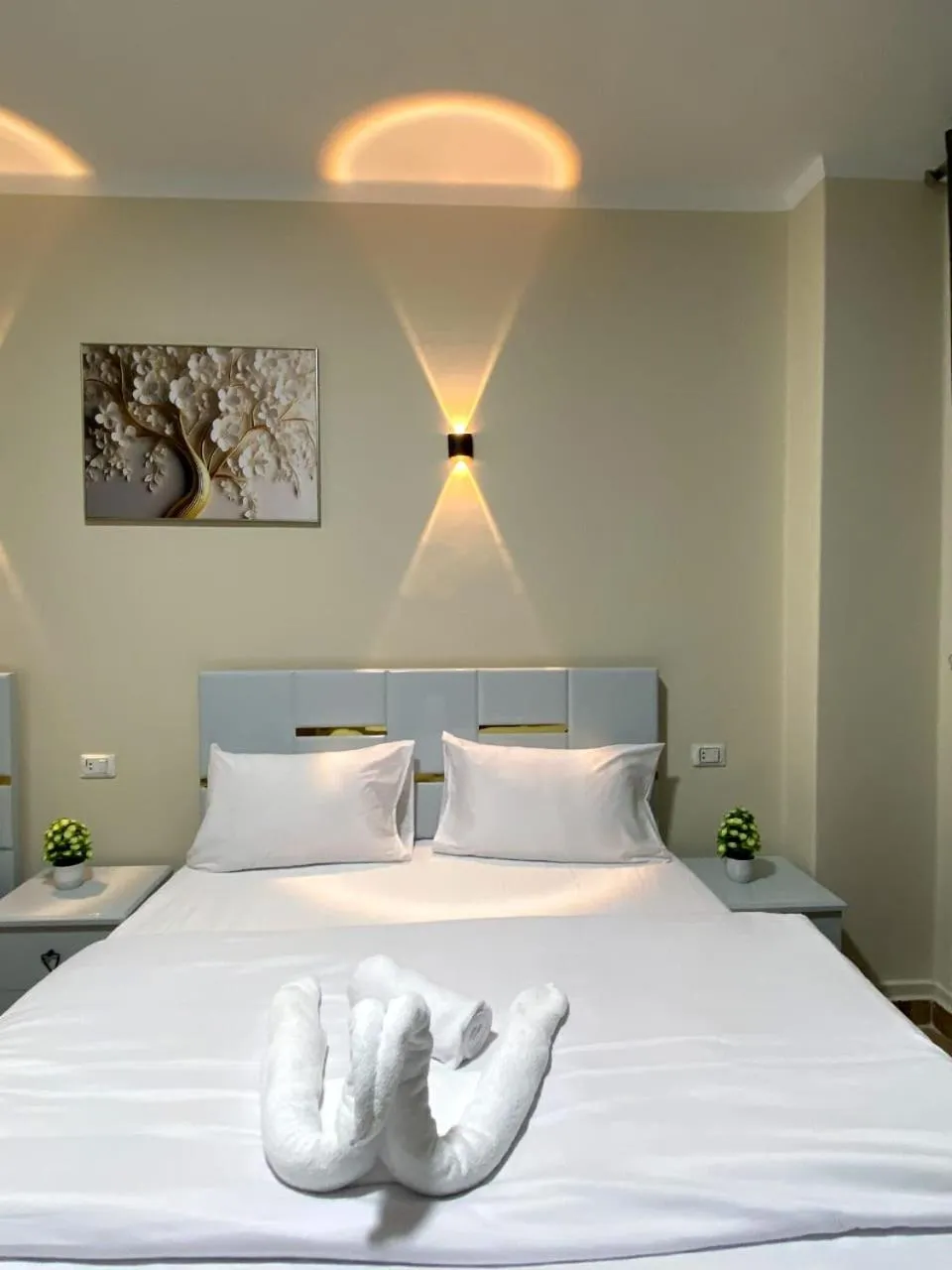 Bed in Sky light hotel