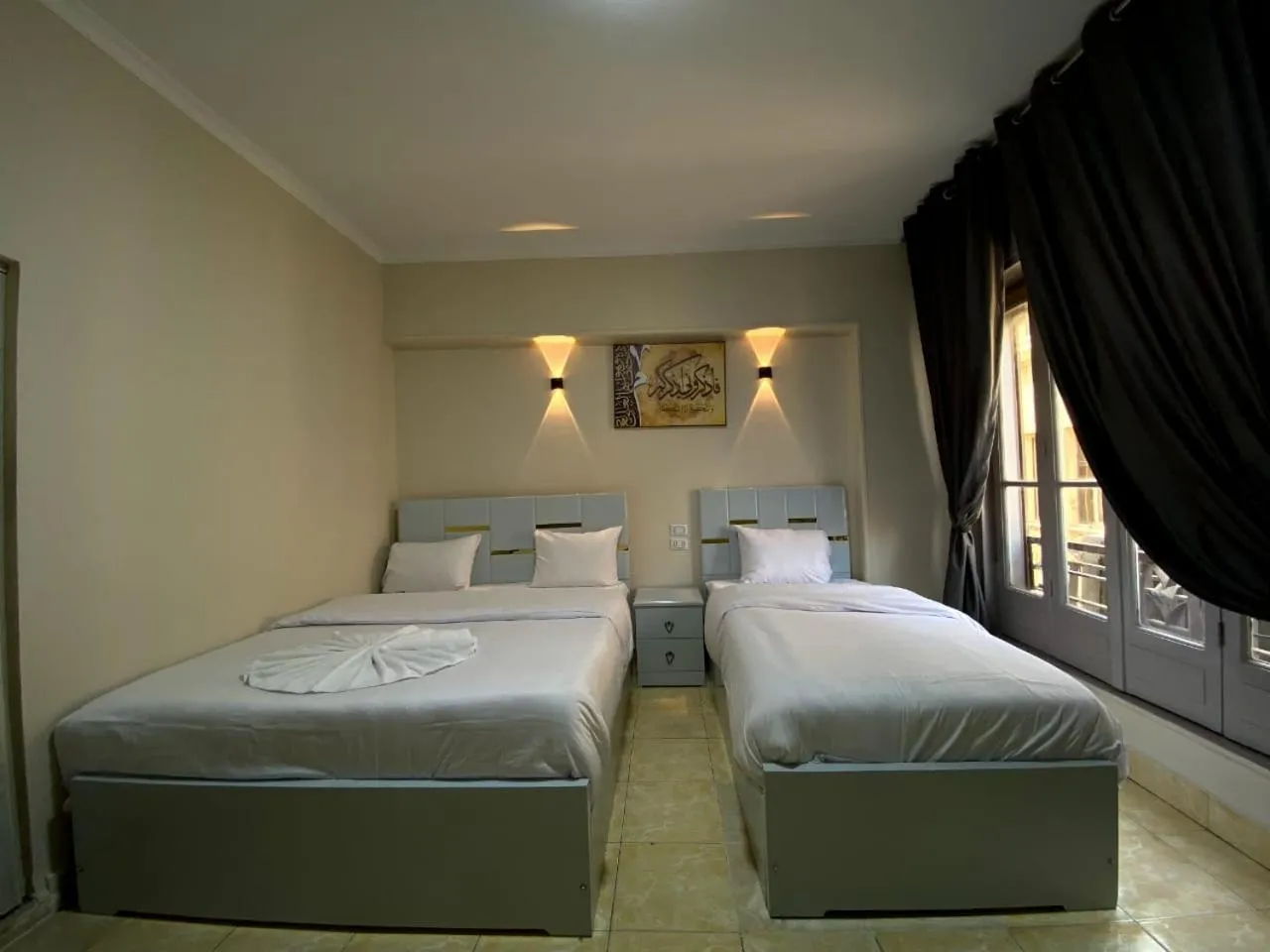 Bed in Sky light hotel