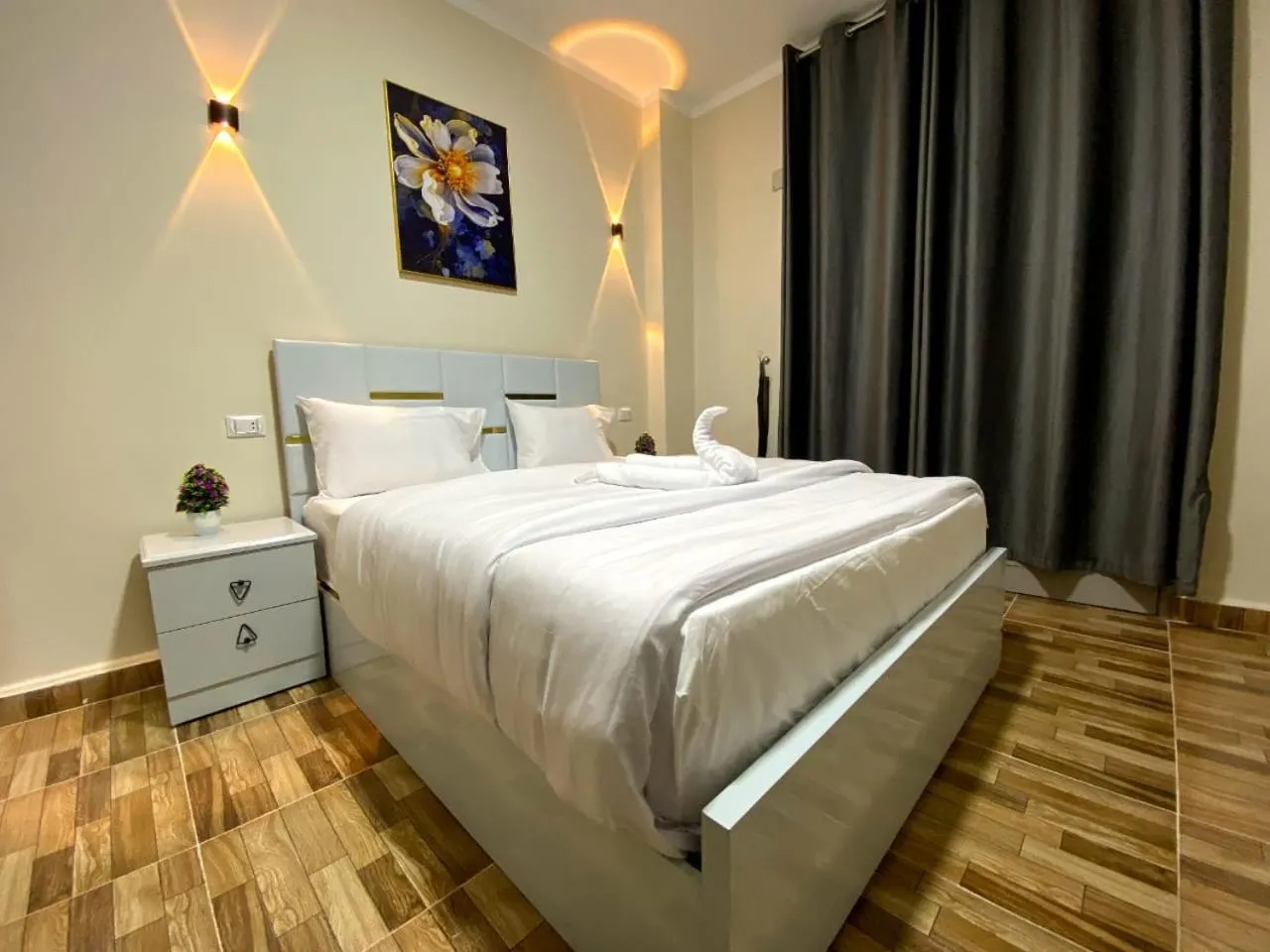 Bed in Sky light hotel