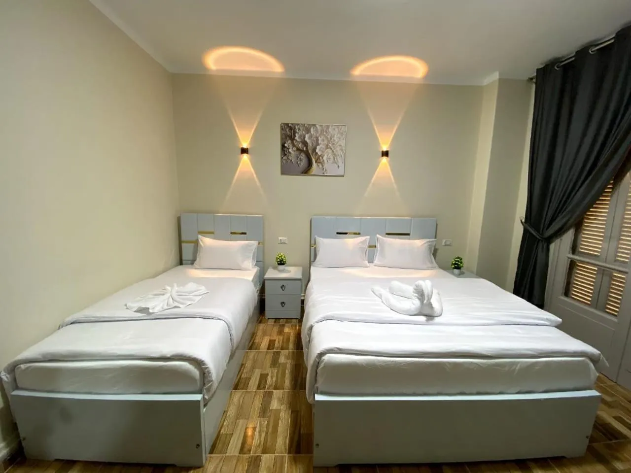 Bed in Sky light hotel