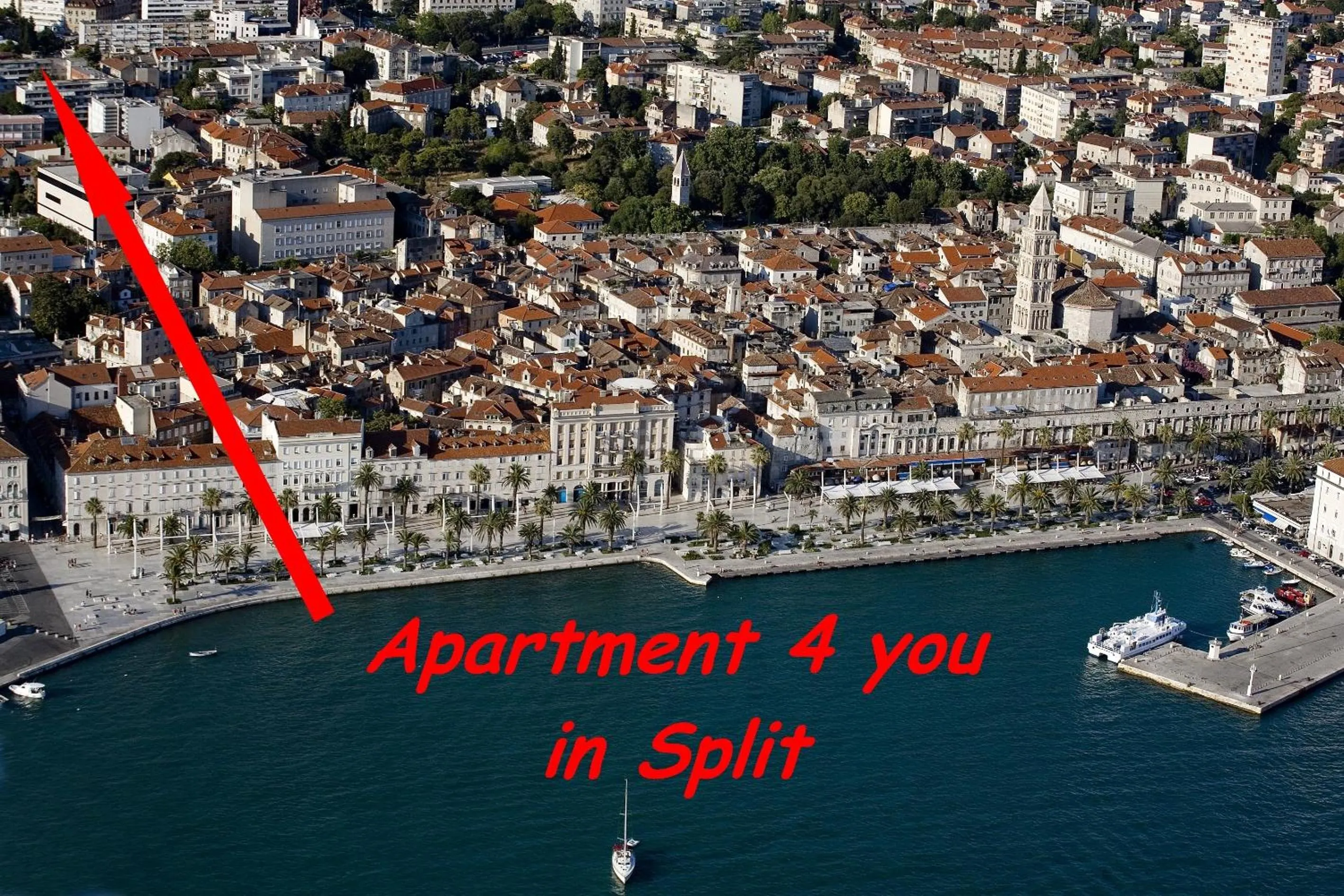 Bird's eye view in Apartment 4 You in Split