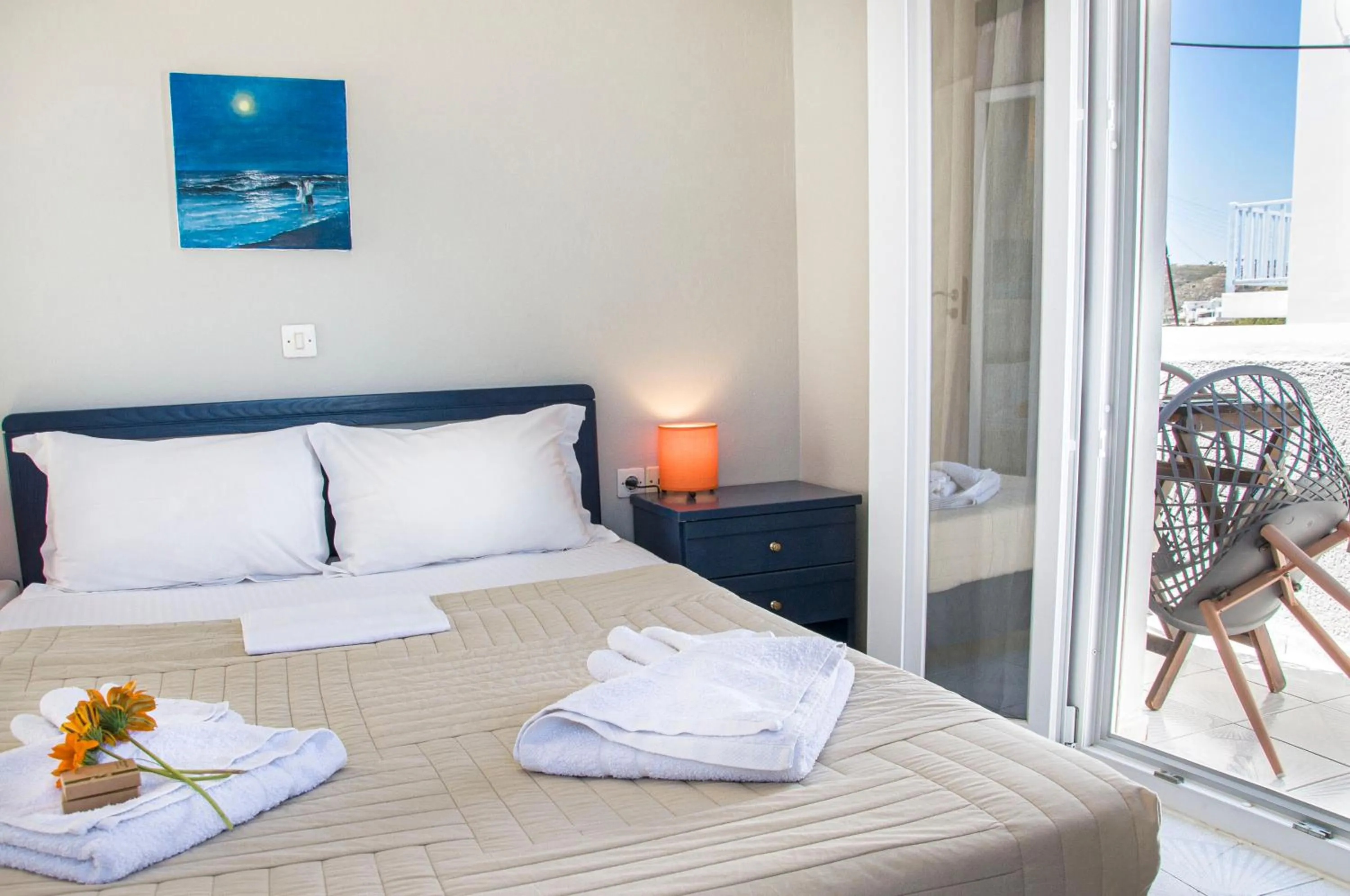 View (from property/room), Bed in Christina Rooms