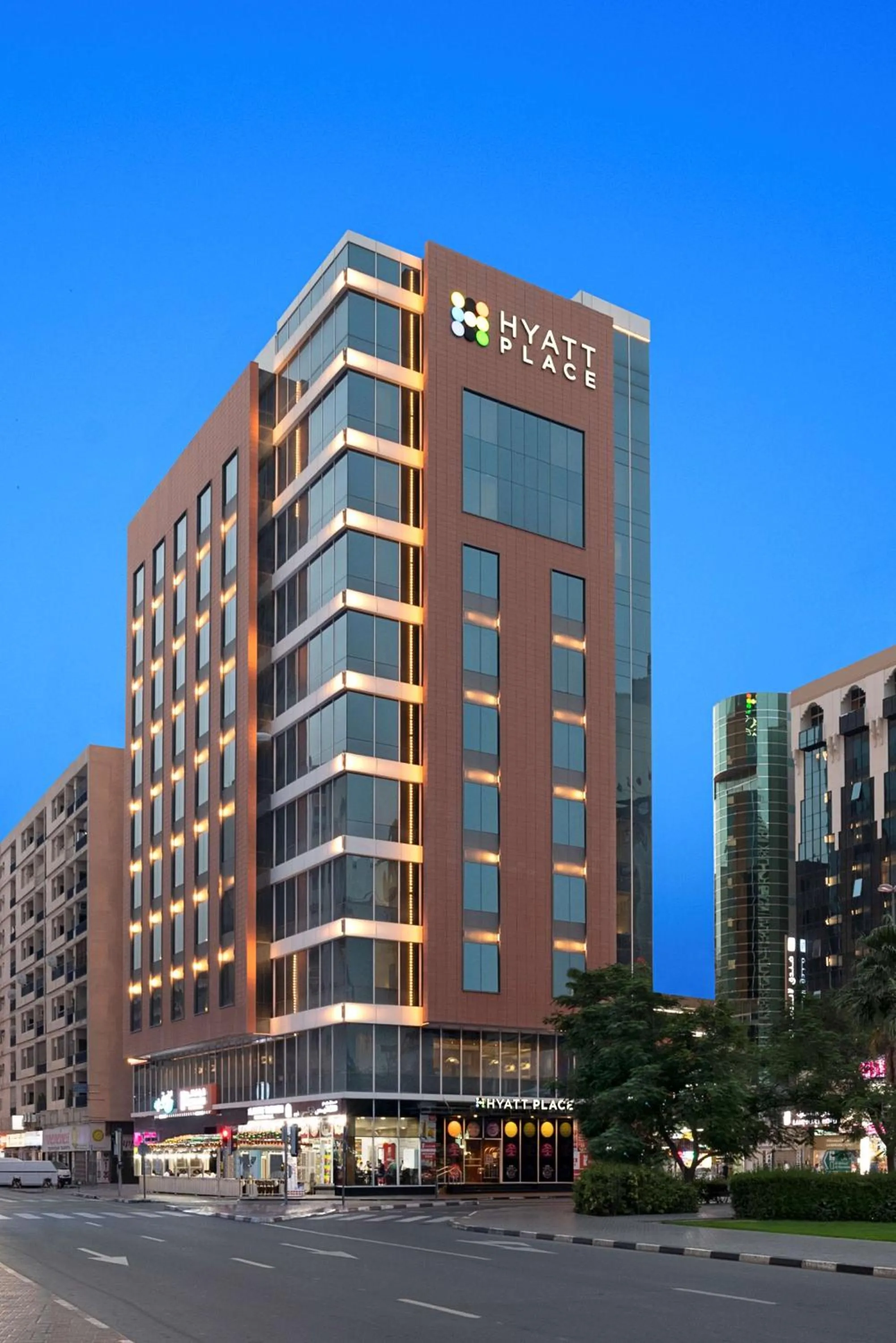 Property building in Hyatt Place Dubai Baniyas Square