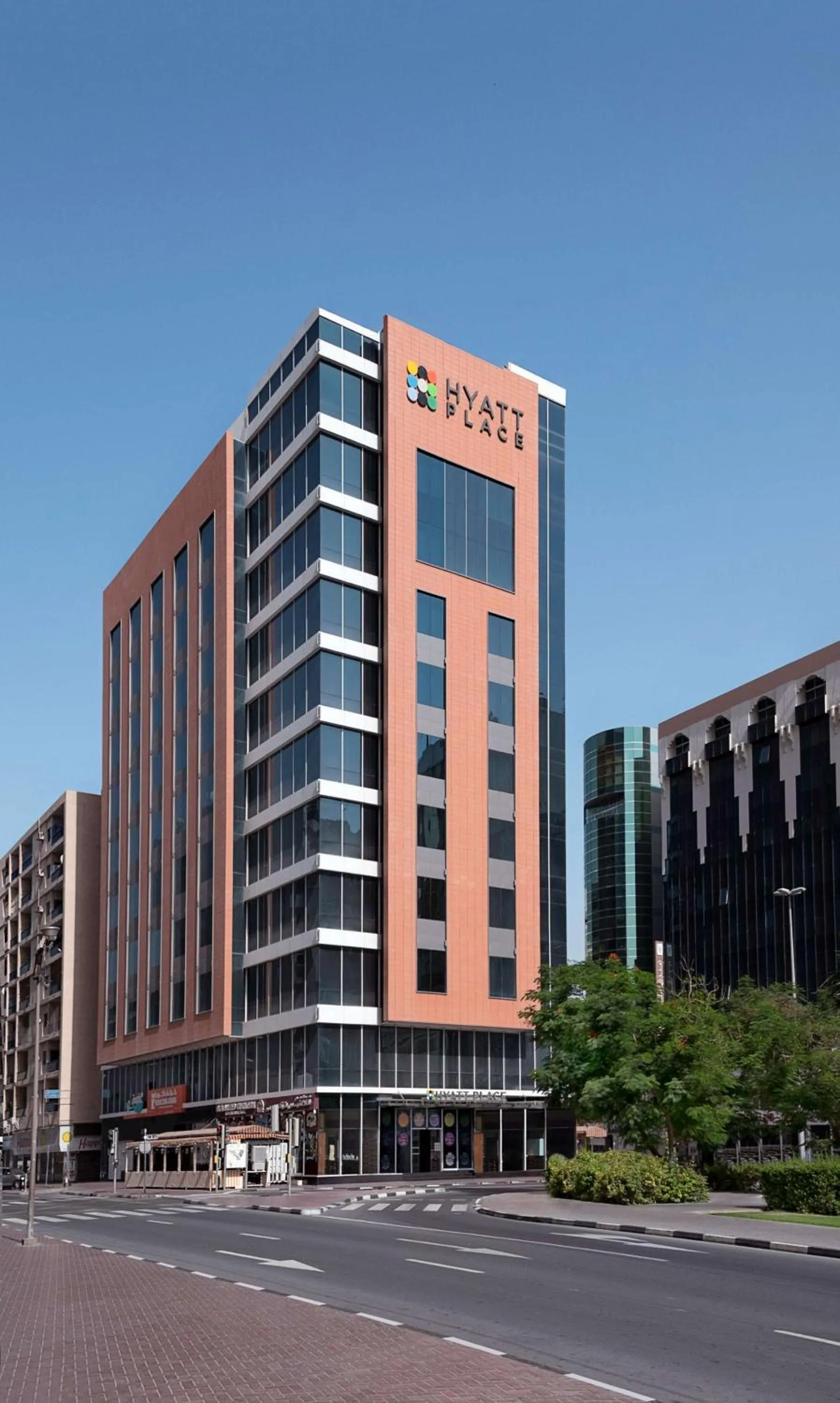 Property building in Hyatt Place Dubai Baniyas Square