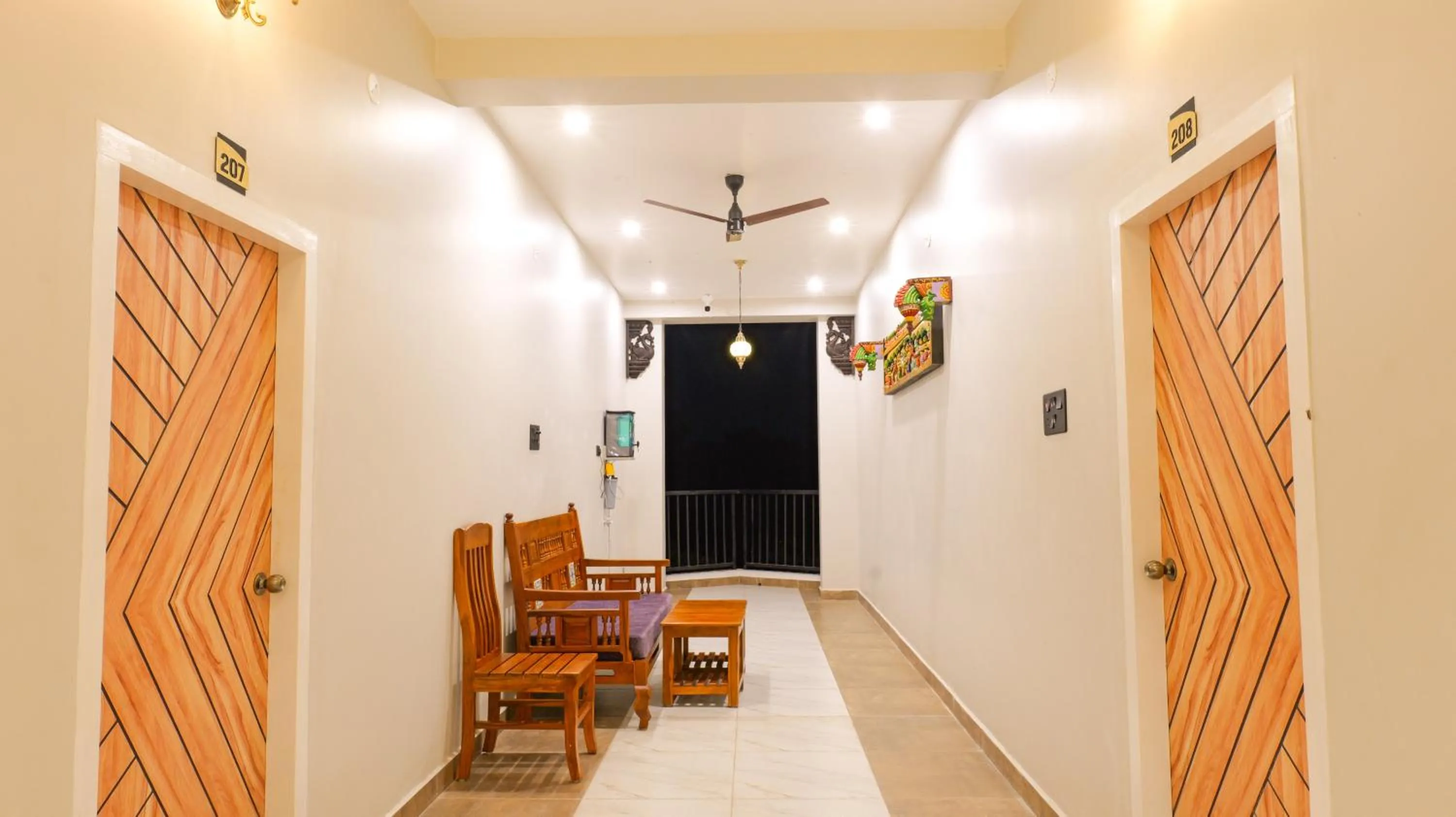 Seating area in Dwaraka Resorts